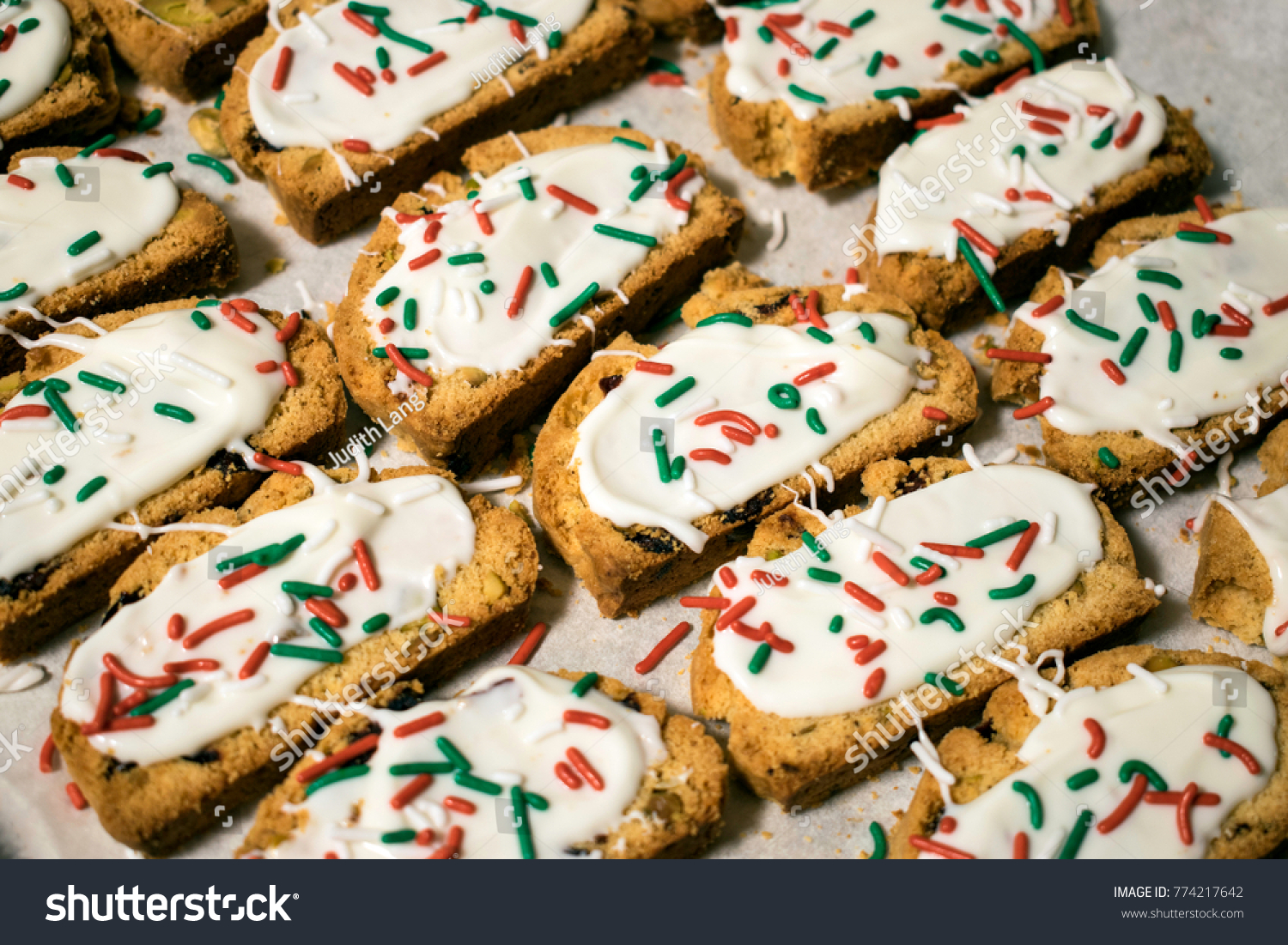 Large Metal Pan Filled Cookies Decorated Stock Photo Edit Now