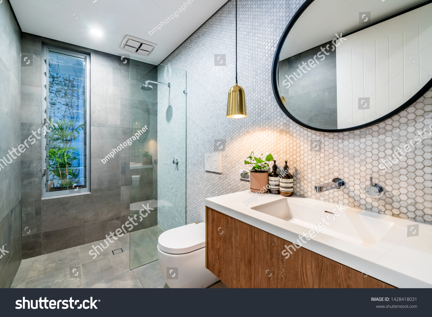 Large Modern Bathroom Interior Luxury Expensive Stock Photo Edit