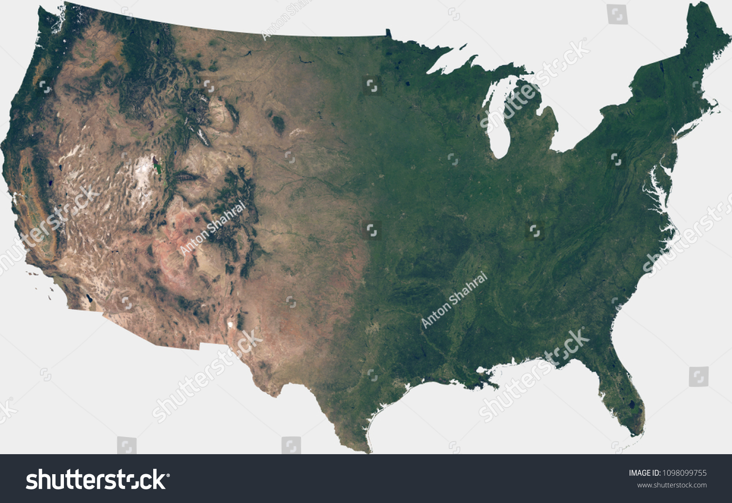 United States Satellite Map Large 120 Mp Satellite Image United Stock Illustration 1098099755 |  Shutterstock