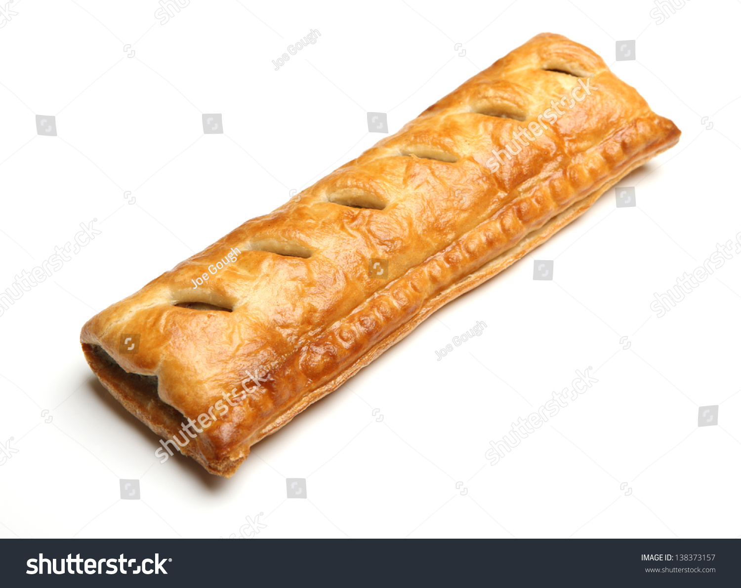 Large Sausage Roll On White Background Stock Photo 138373157 : Shutterstock
