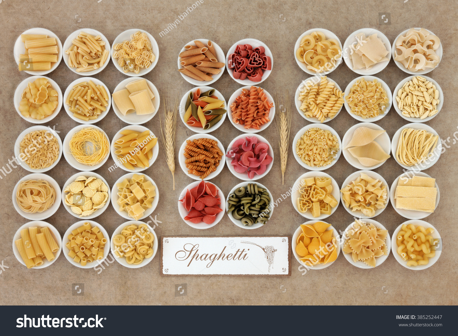 Large Spaghetti Pasta Selection White China Stock Photo Edit Now