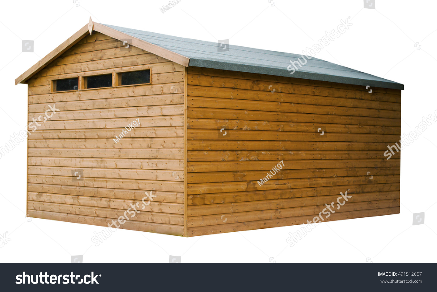 Large Wooden Garden Shed Stained Natural Stock Photo Edit Now