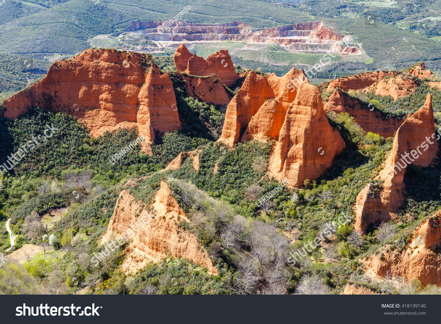 Las Medulas Roman Gold Mining El Stock Photo Edit Now 418199140