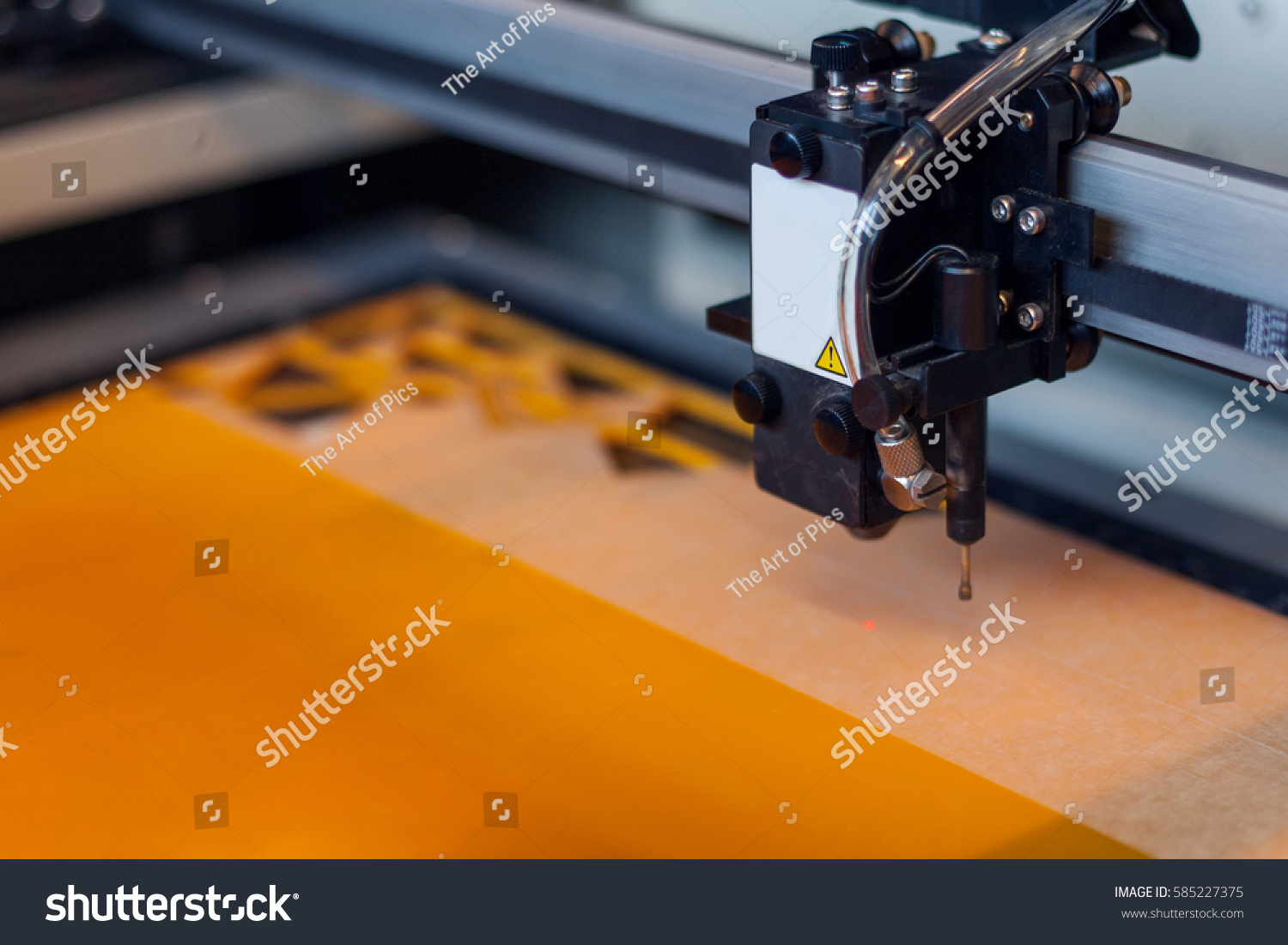 Laser Cutting Laser Cutter Machine Orange Stock Photo Edit Now