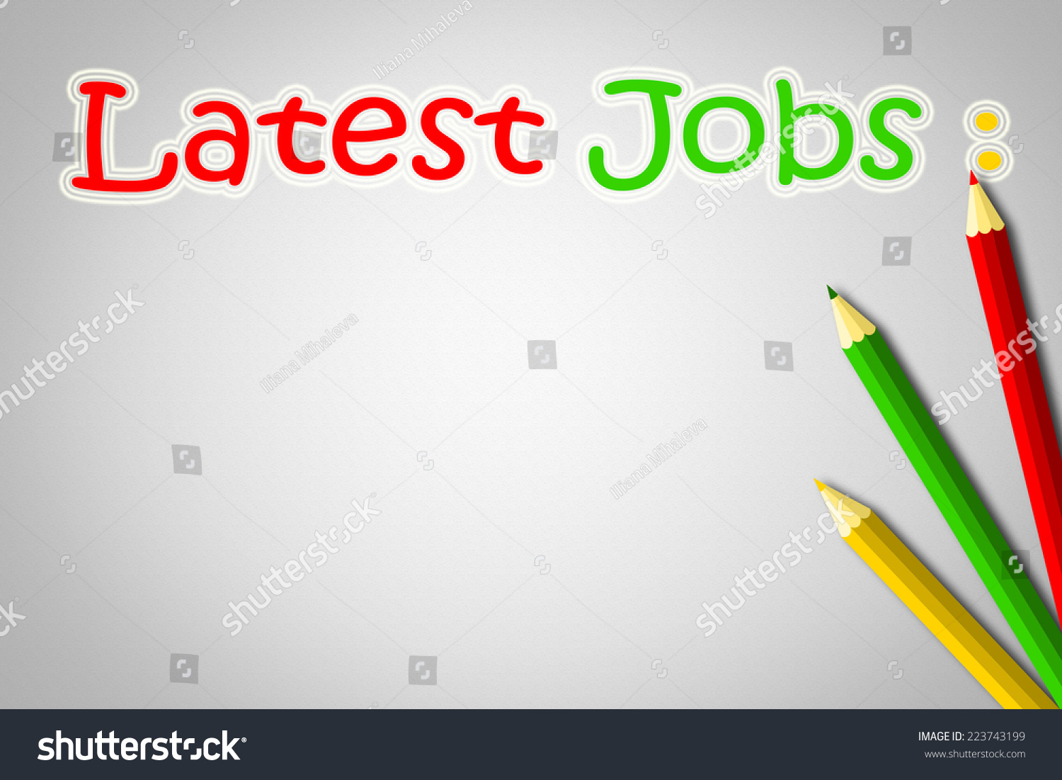 Latest Jobs Concept Text On Background Stock Illustration 223743199