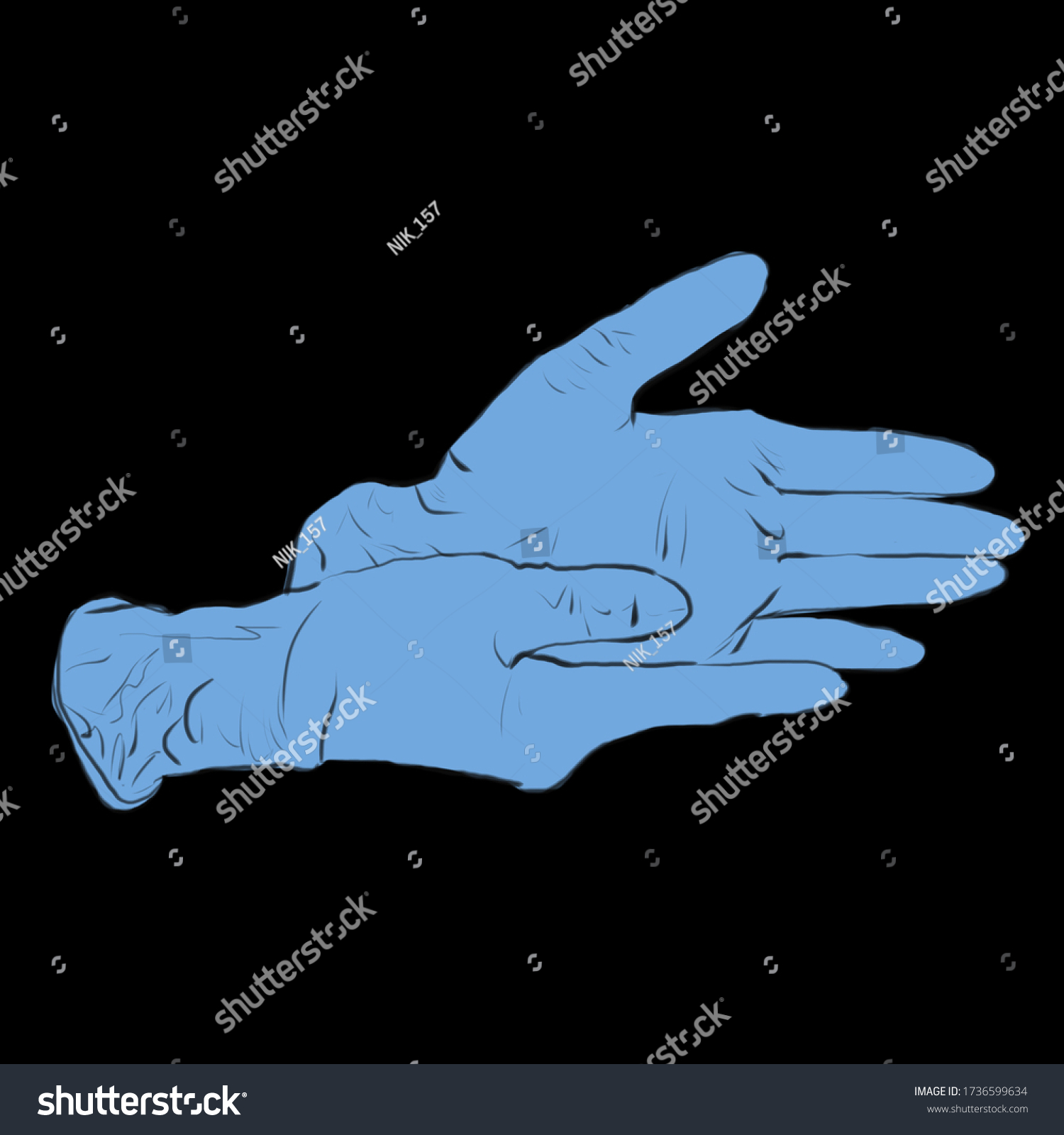 Latex Gloves Editorial Drawing Without Background Stock Illustration Latex Gloves Editorial Drawing Without Background Stock Illustration