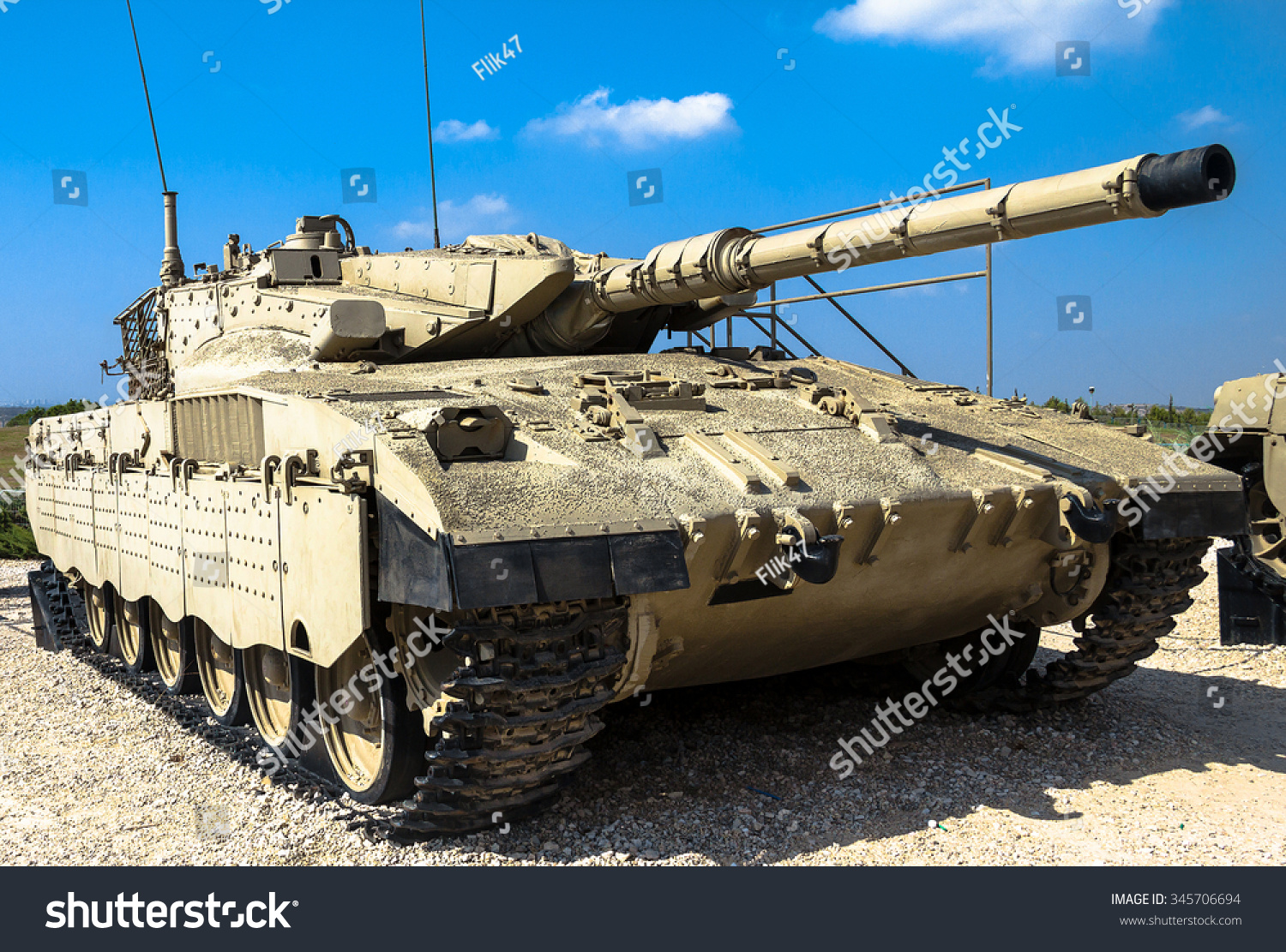 Latrun, Israel - October 14, 2015: Israel Made Main Battle Tank Merkava ...