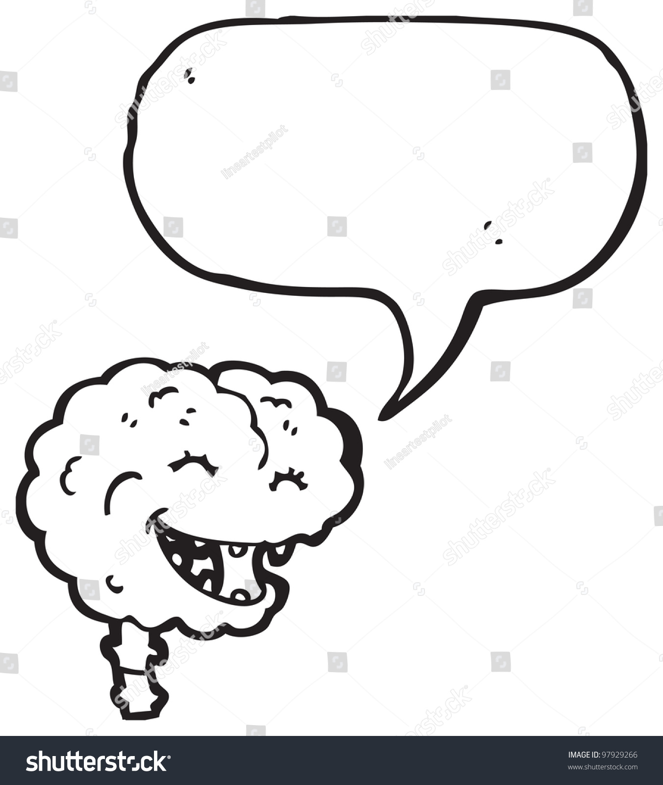 Laughing Brain Cartoon Stock Photo 97929266 : Shutterstock