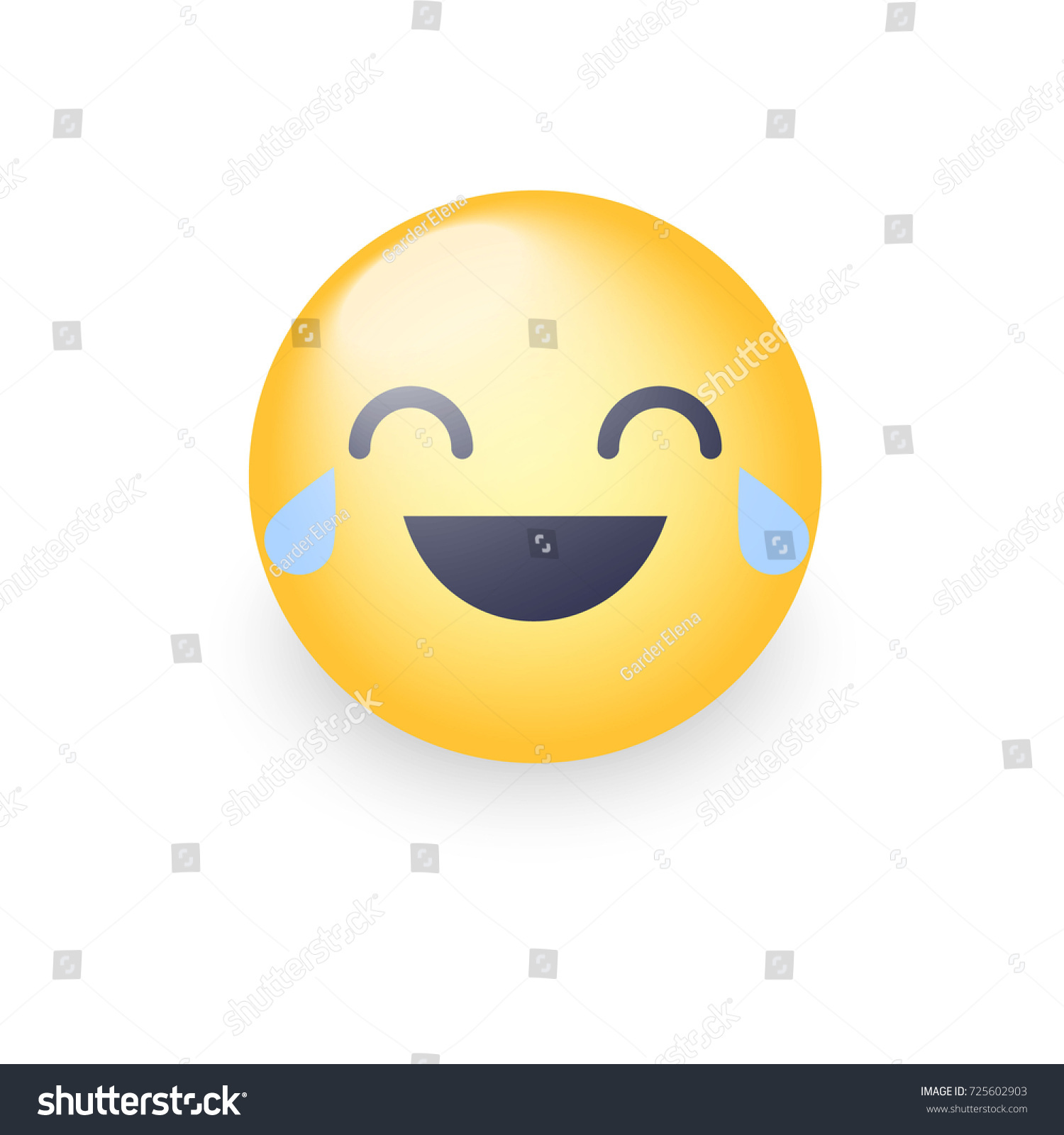 Laughing Smiley Tears Joy Happy Cartoon 库存插图 725602903 Shutterstock 9140