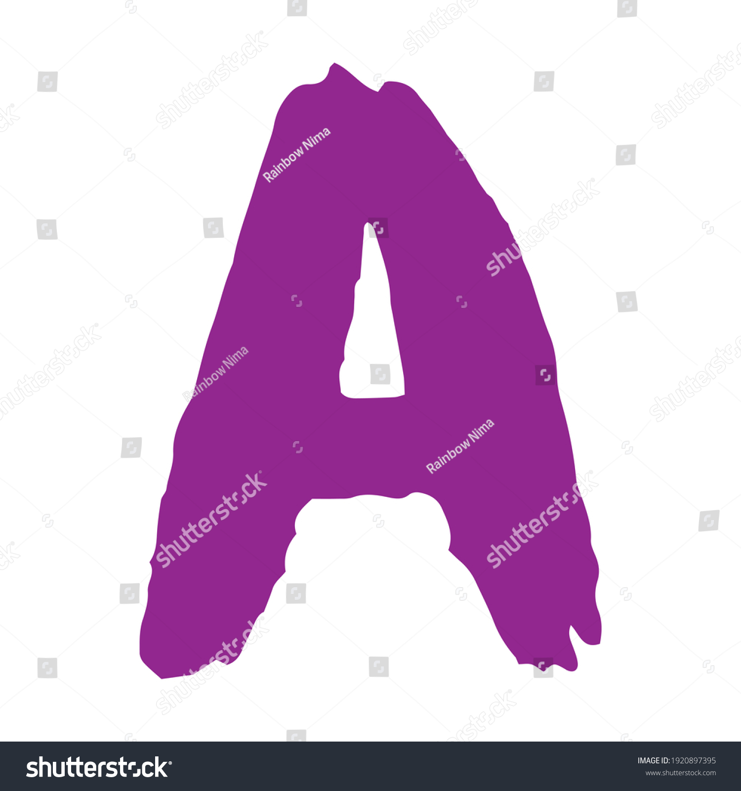 Lavender Alphabet Letterpress Purple Font Texture Stock Illustration ...