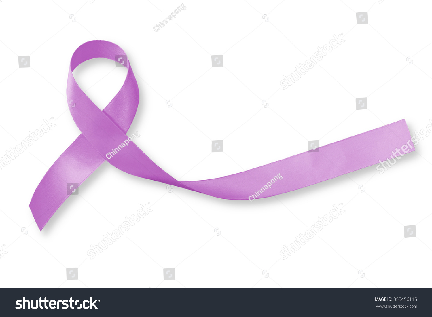 Lavender Ribbon Cancer Awareness All Kinds Stock Photo 355456115