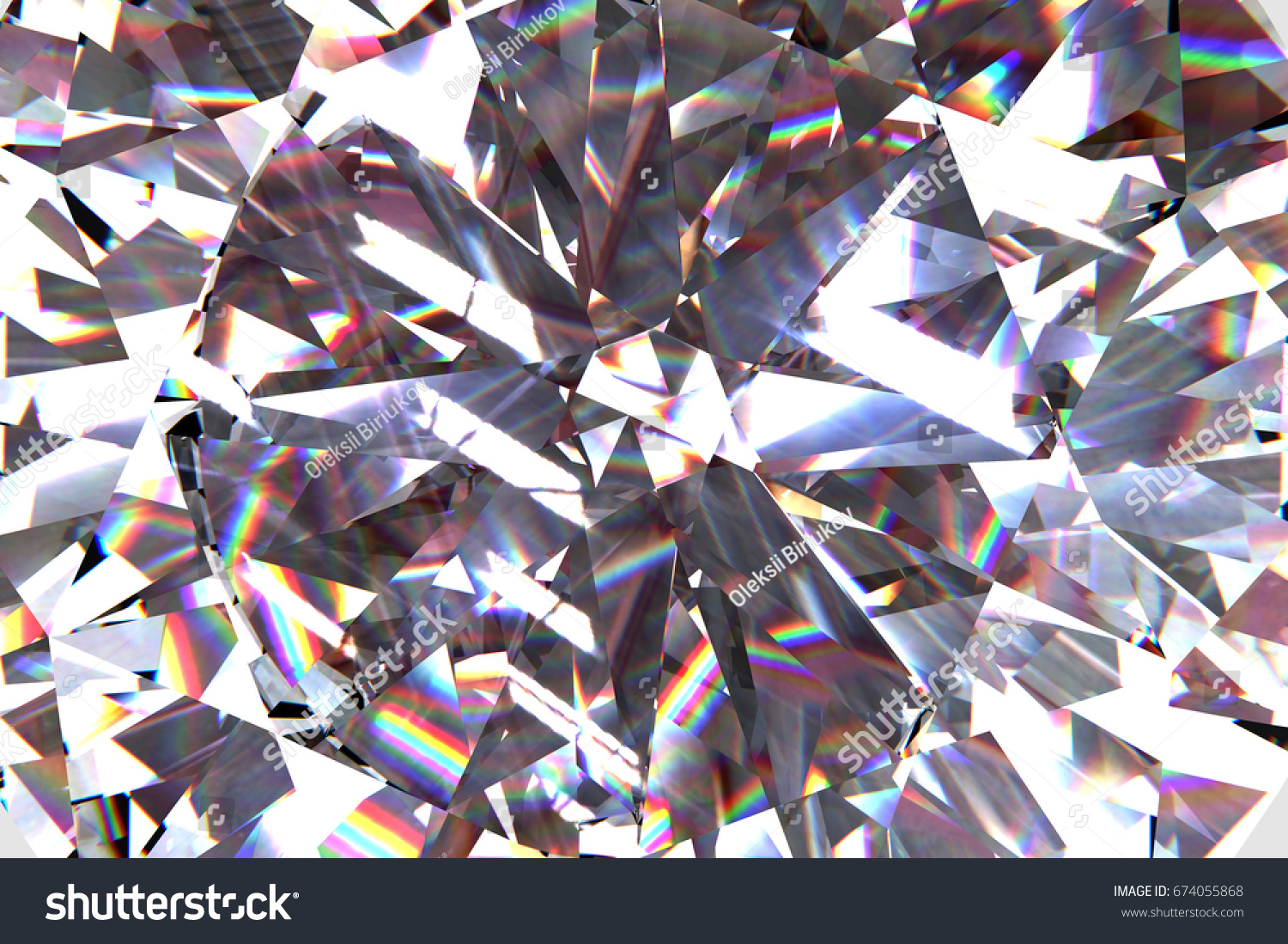 Layered Texture Triangular Macro Diamond Crystal Stock Illustration