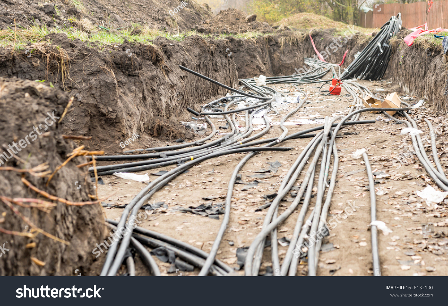 Laying Highvoltage Cable Lines Crosslinked 10 Stock Photo 1626132100 ...