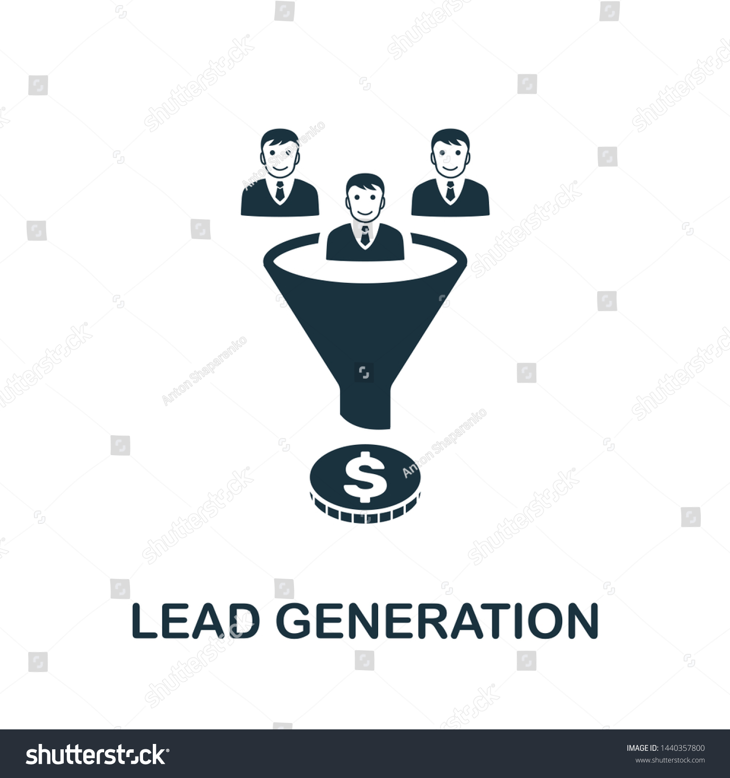 Lead Generation Icon Illustration Creative Sign Stock Illustration ...