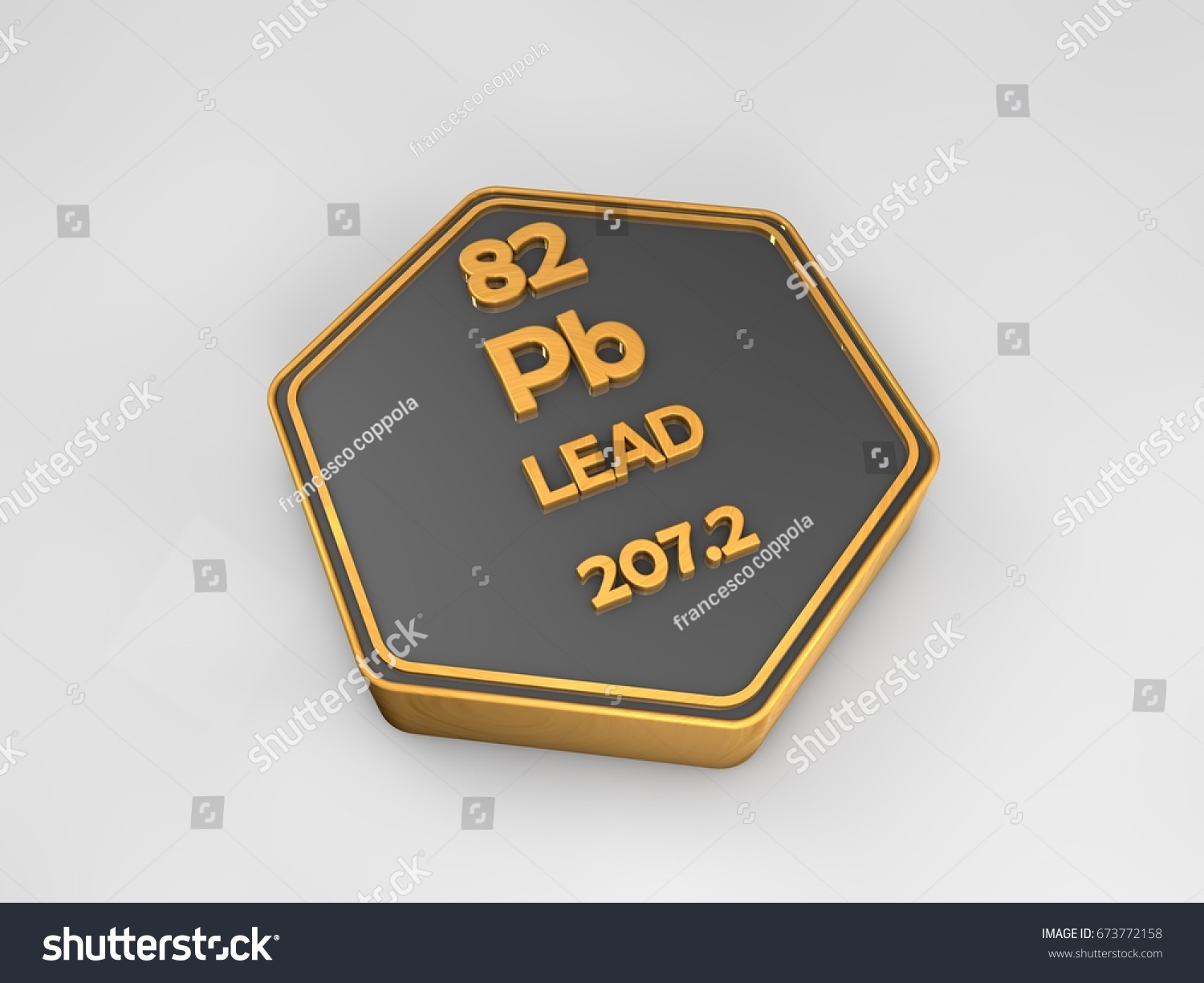 Lead Pb Chemical Element Periodic Table Stock Illustration 673772158 ...