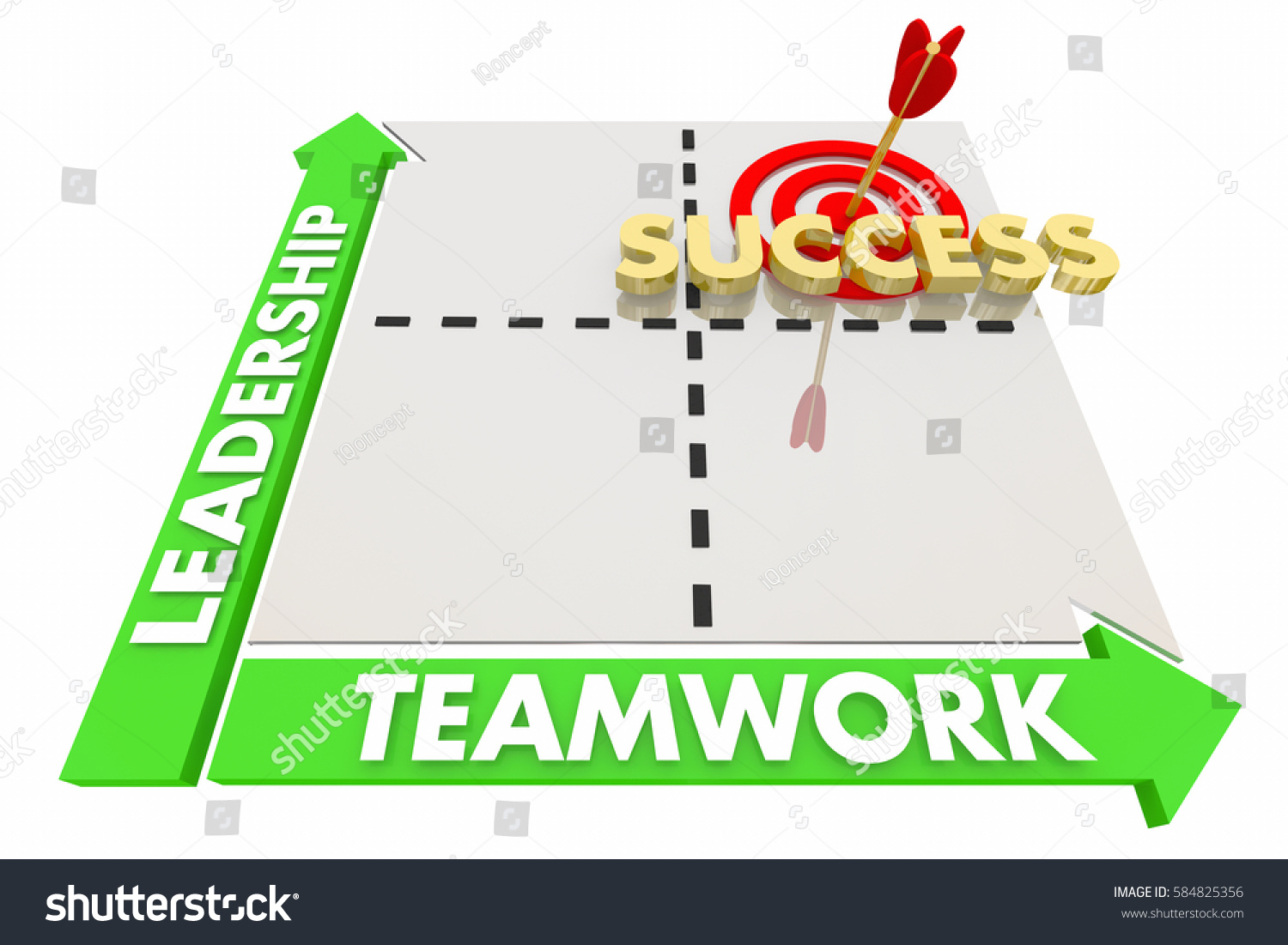 Leadership Teamwork Goals Achieved Success Matrix Stock Illustration ...