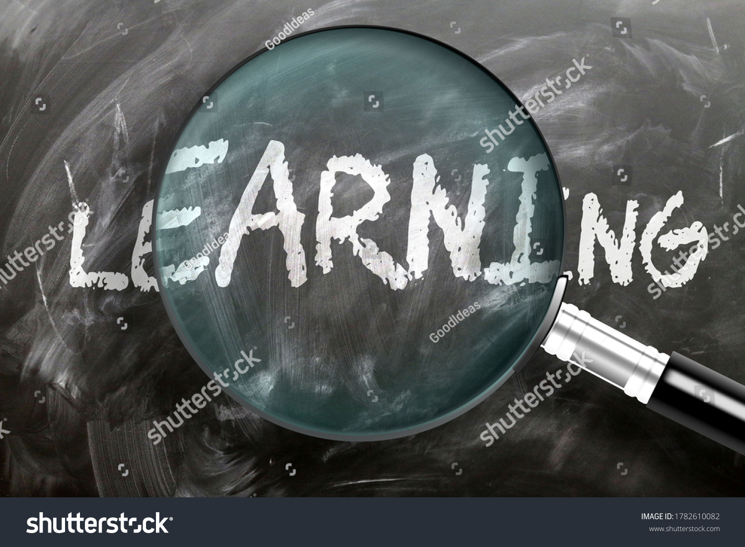 Learn Study Inspect Learning Pictured Magnifying: ภาพประกอบสต็อก ...