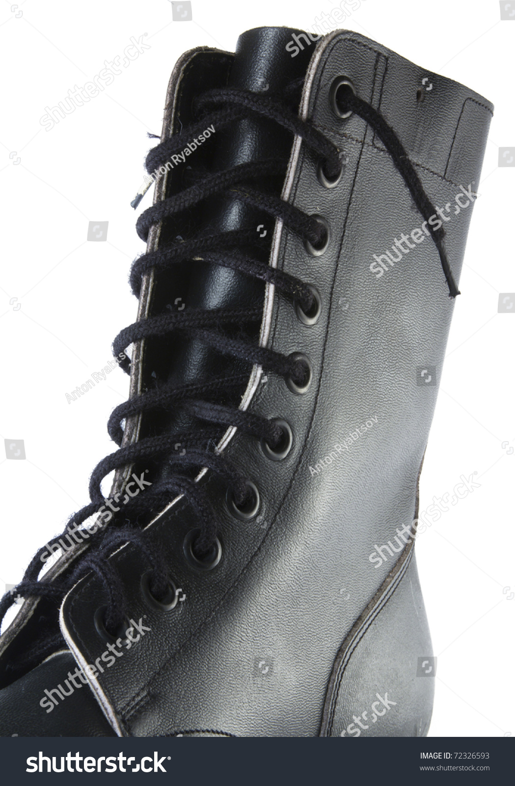 Leather Army Boot Straps Stock Photo 72326593 : Shutterstock