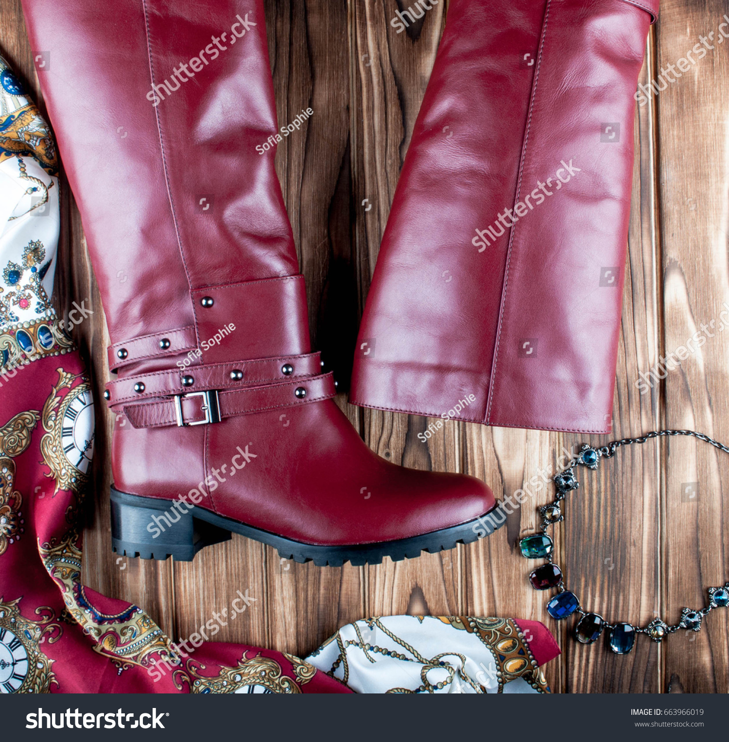 womens burgundy riding boots