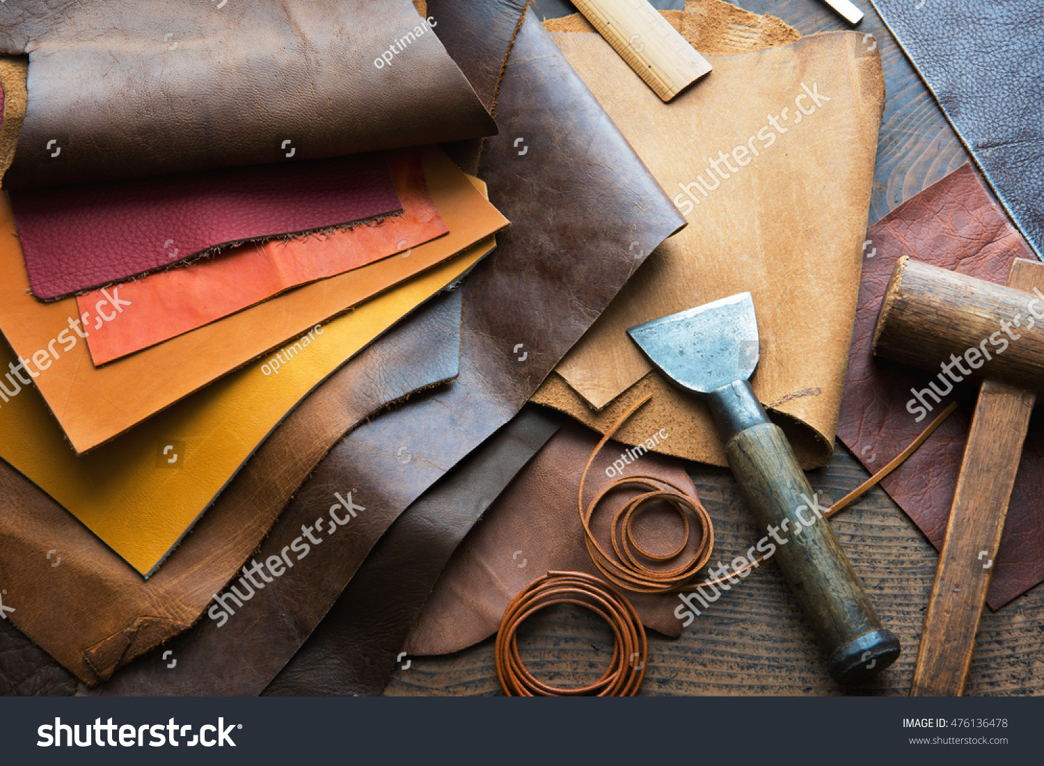 Leather Craft Leather Working Selected Pieces Stock Photo 476136478 ...