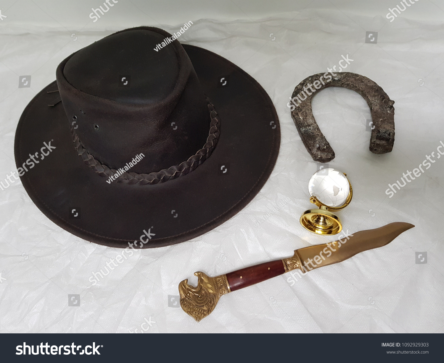 leather hunting hat