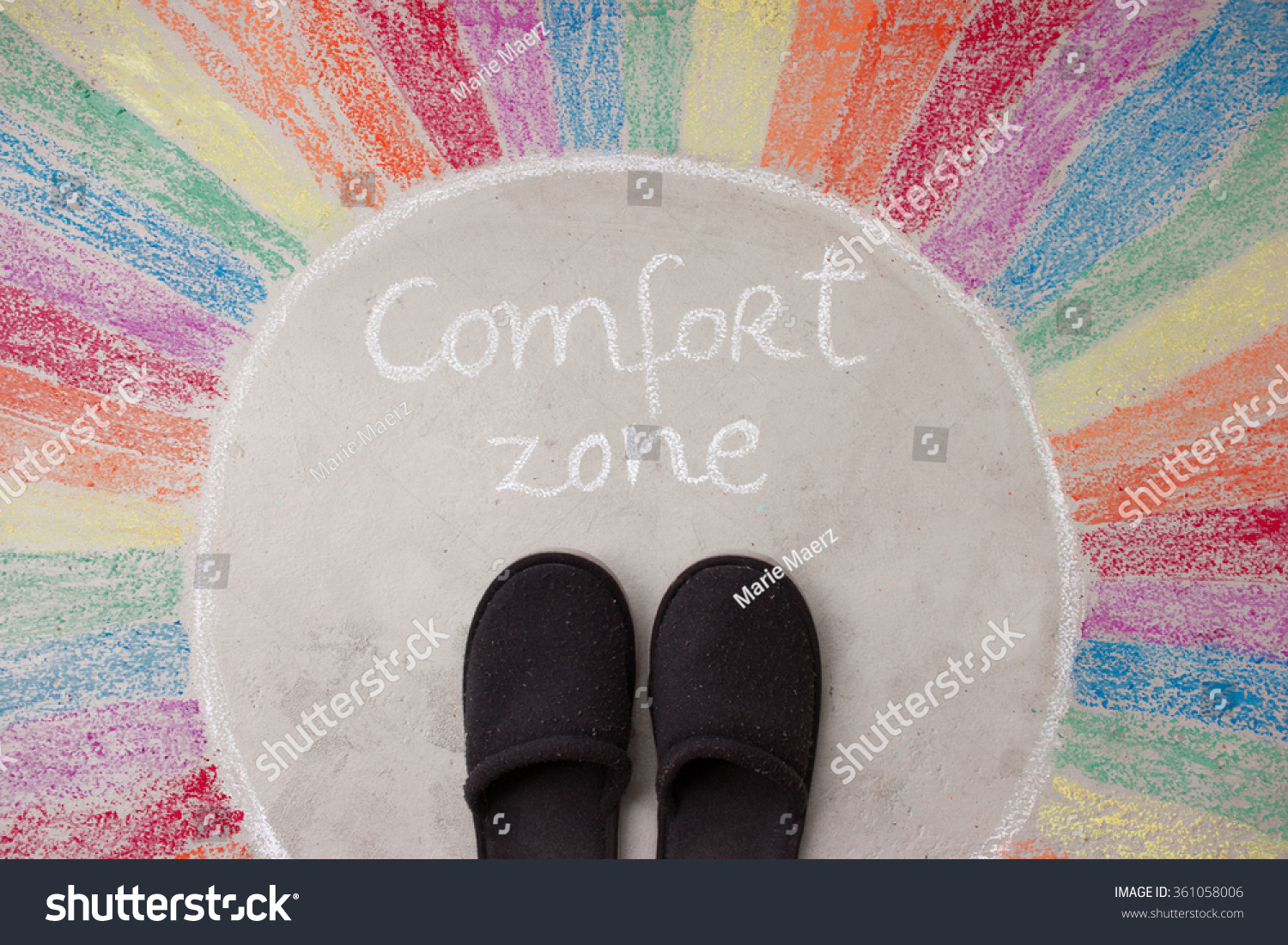 Leaving Your Comfort Zone Motivational Concept Stock Photo Edit