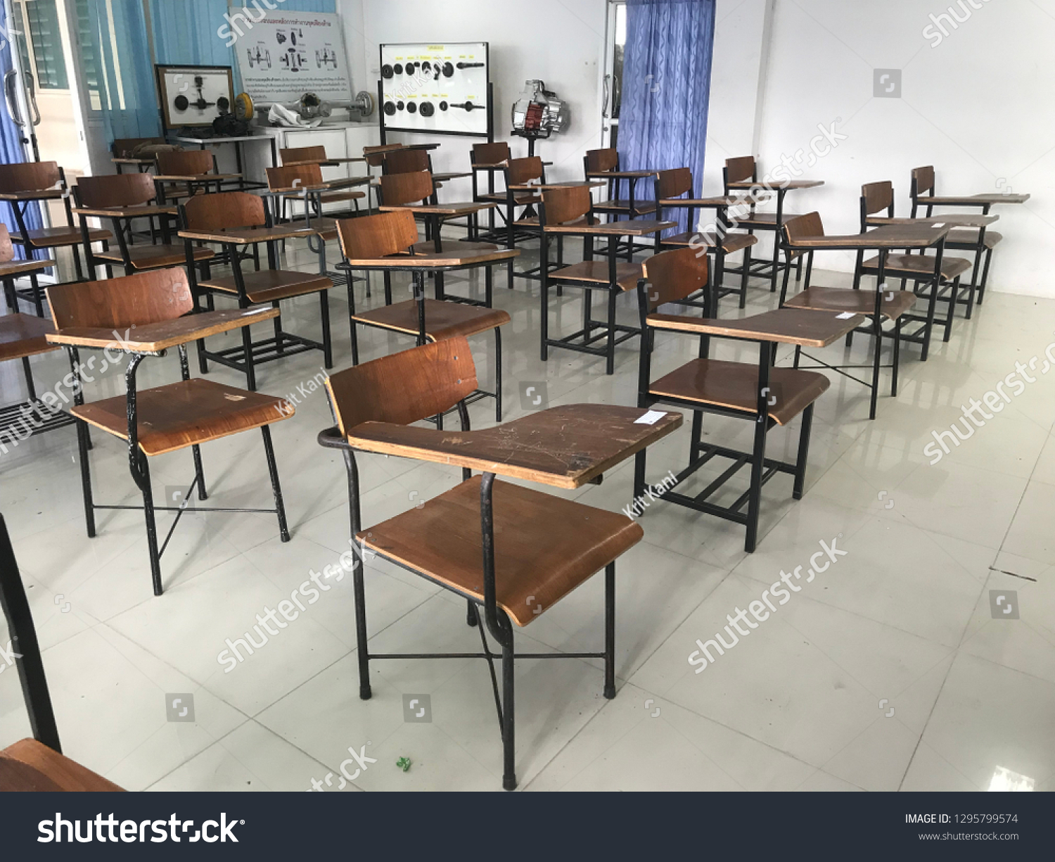 Lecture Room Chairs Desks Stock Photo Edit Now 1295799574
