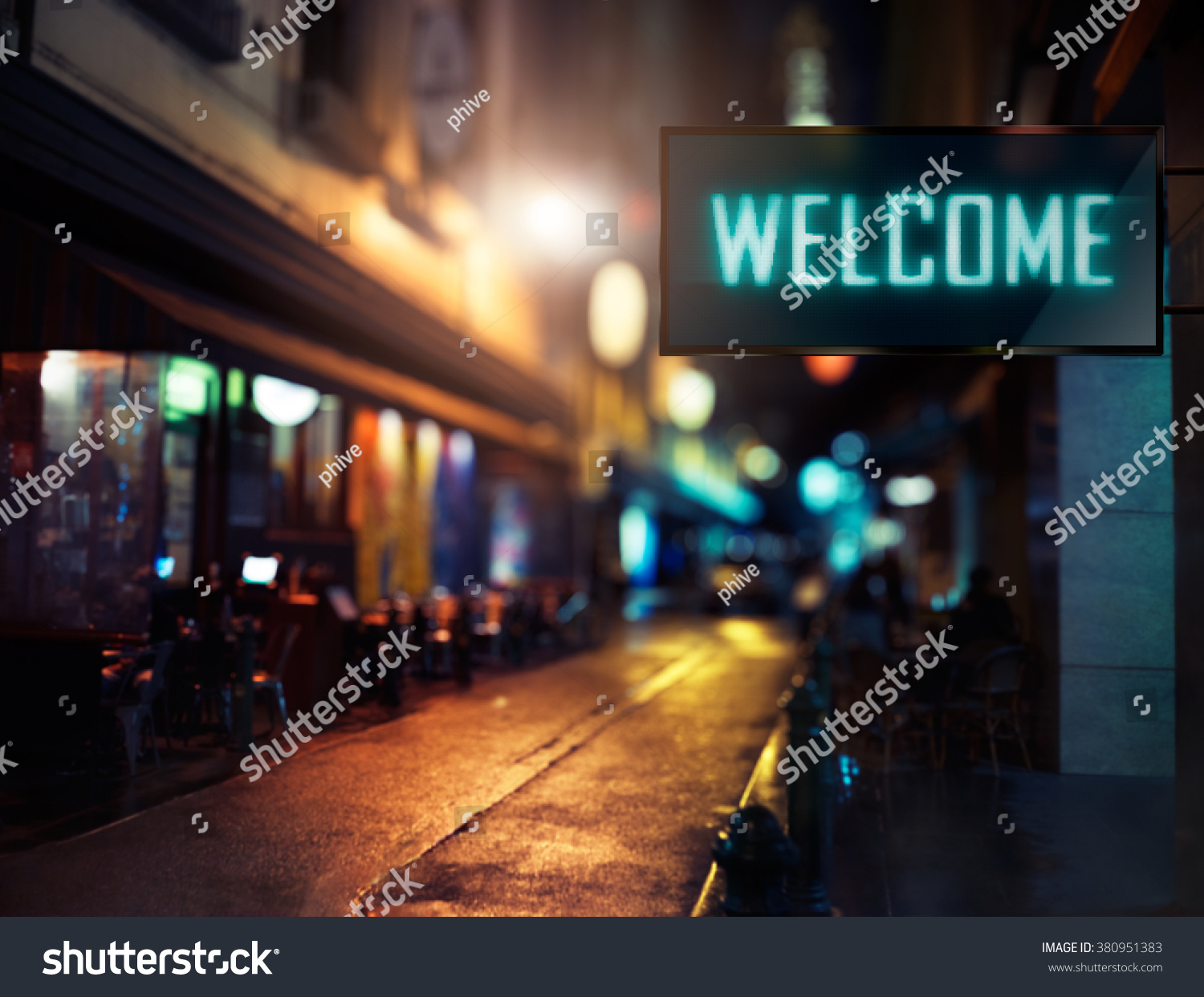 Led Display Welcome Signage Stock Photo 380951383 Shutterstock
