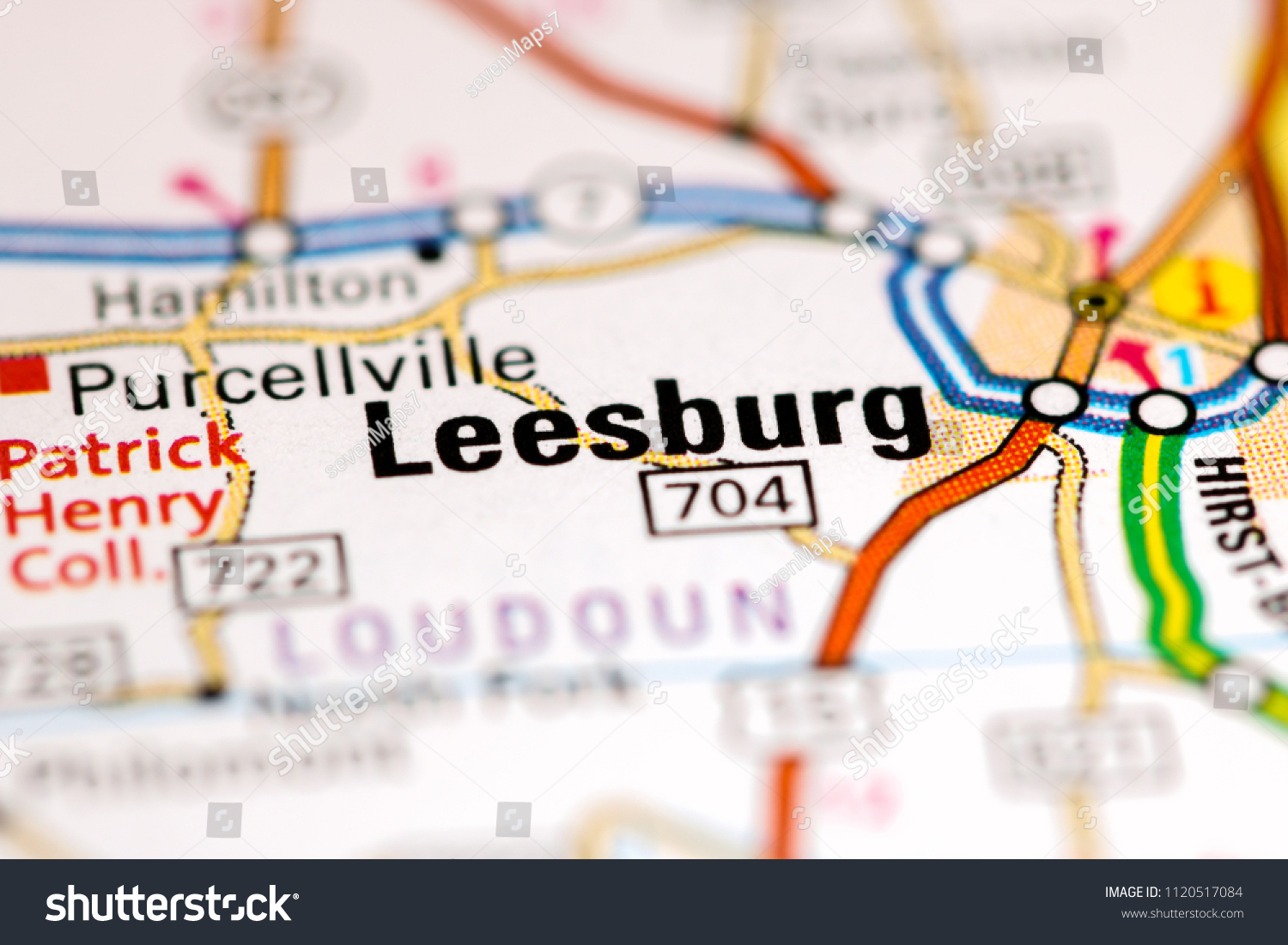 Leesburg Virginia Usa On Map Stock Photo 1120517084 Shutterstock   Stock Photo Leesburg Virginia Usa On A Map 1120517084 