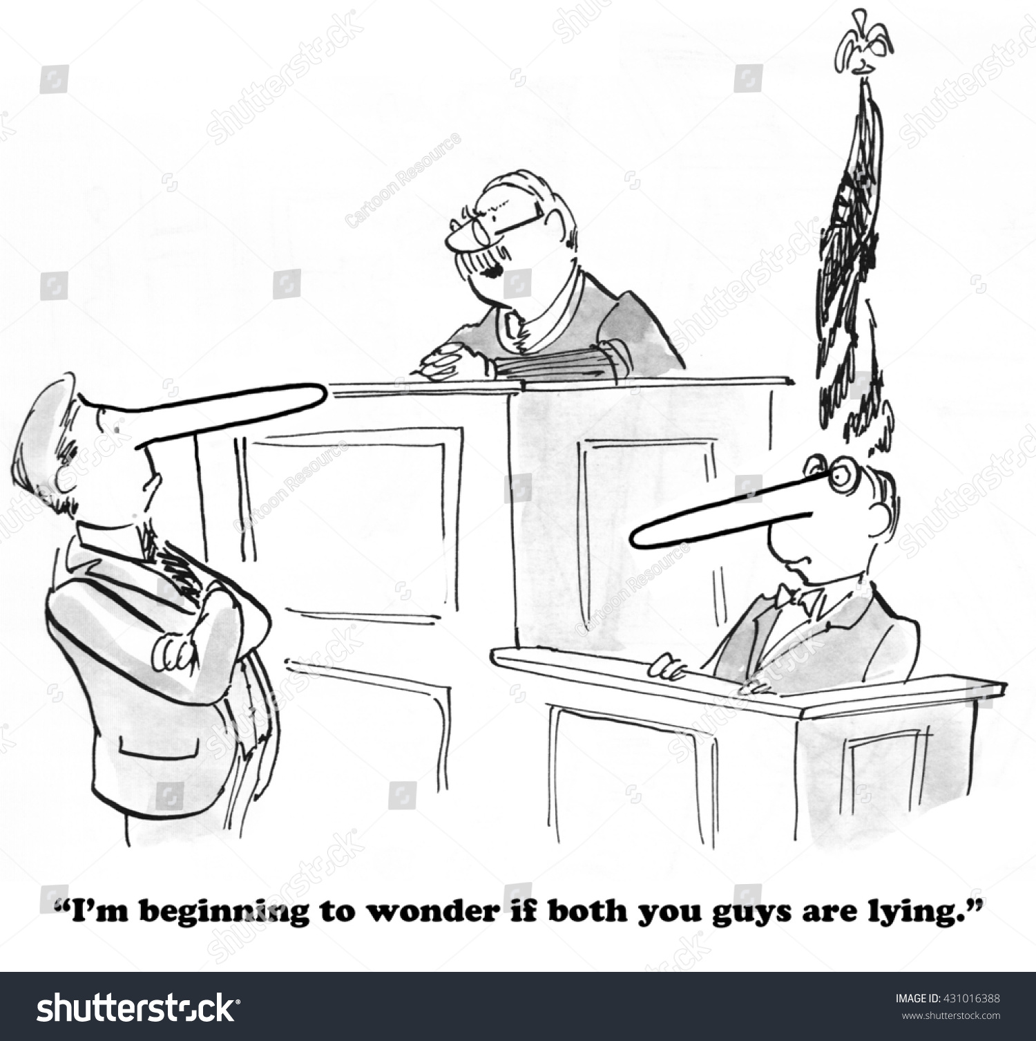 Legal Cartoon About Judge Who Thinks Stock Illustration 431016388 ...