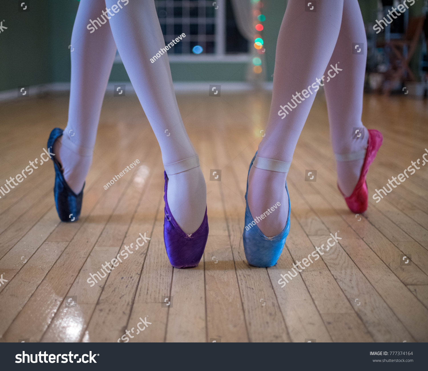 Legs Feet Ballet Dancers Wearing 