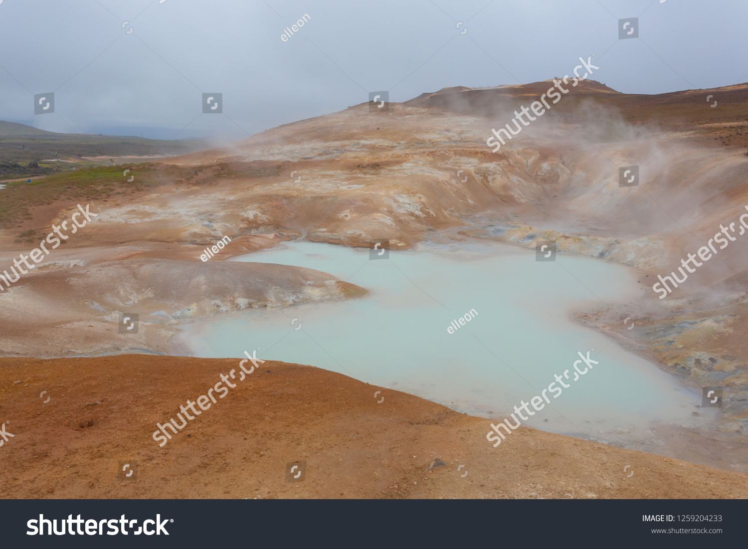 Leirhnjukur Mud Pools View Iceland Landmark Stock Photo 1259204233 ...