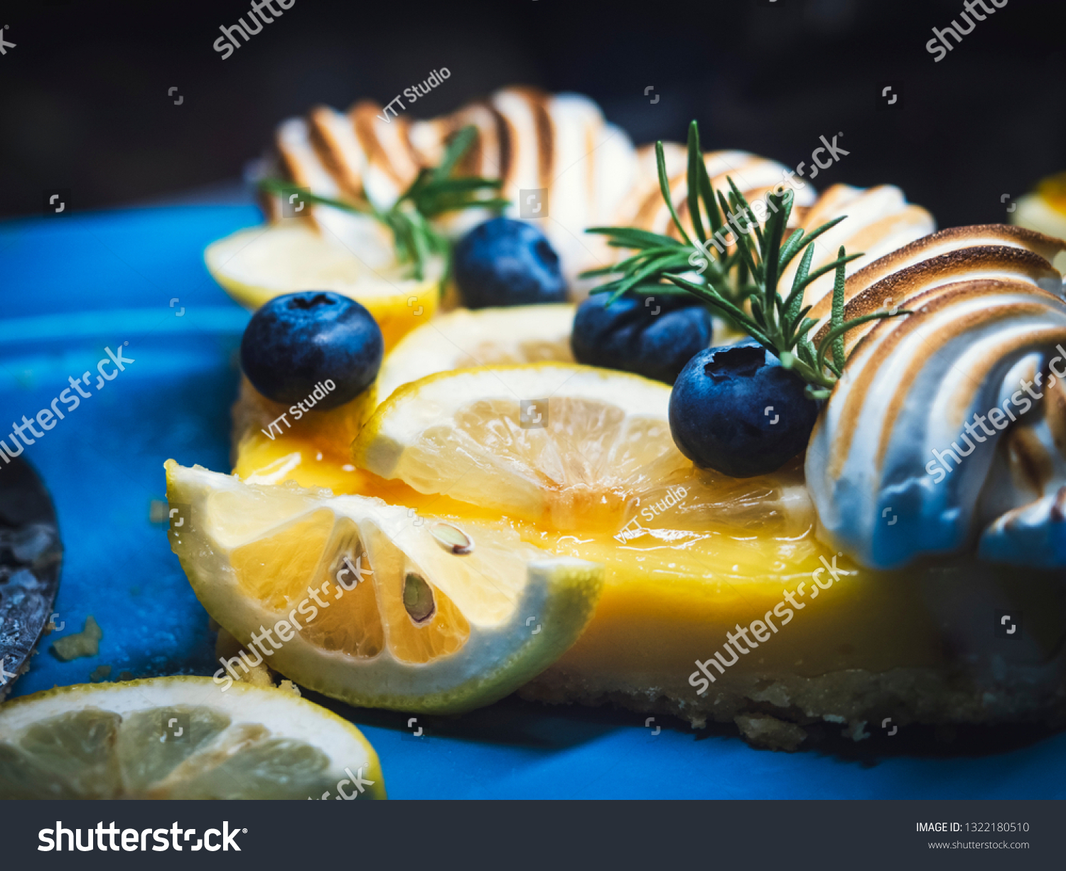 Lemon Cheese Tart Blue Berry On Stock Photo Edit Now Lemon Cheese Tart Blue Berry On Stock Photo Edit Now
