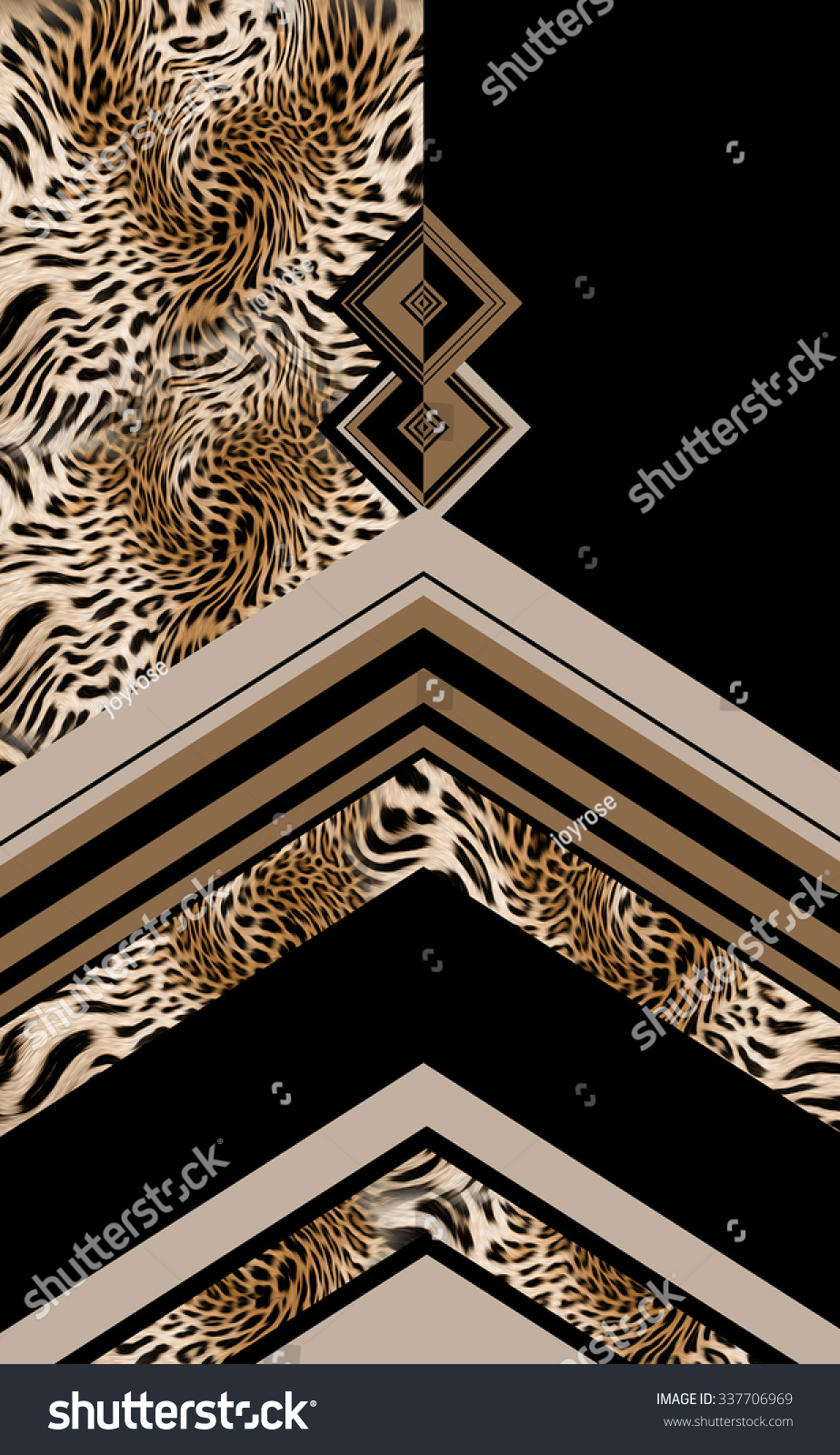 Leopard Geometric Stock Photo 337706969 : Shutterstock