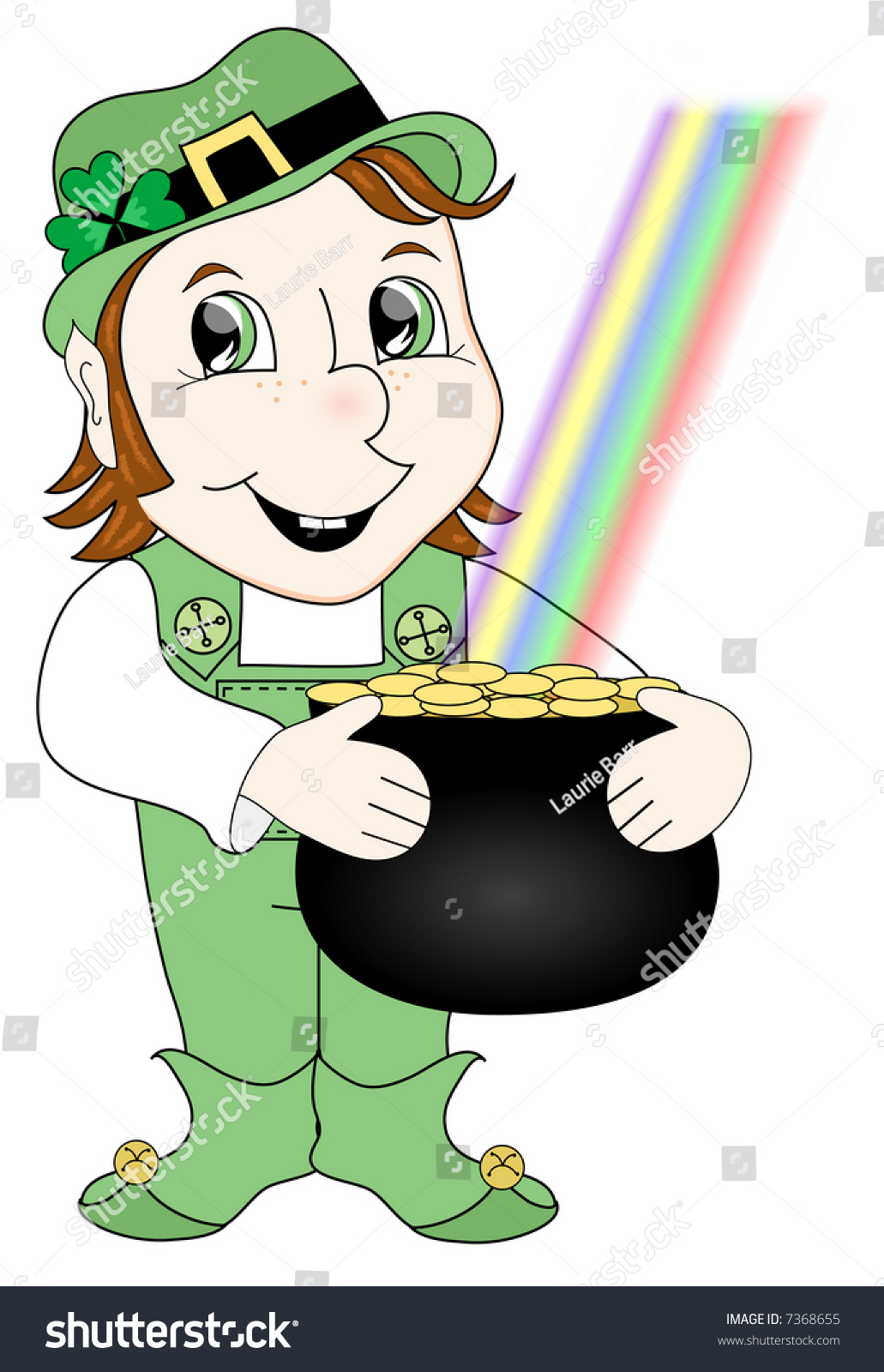 Leprechaun, Pot Of Gold And Rainbow. Stock Photo 7368655 : Shutterstock