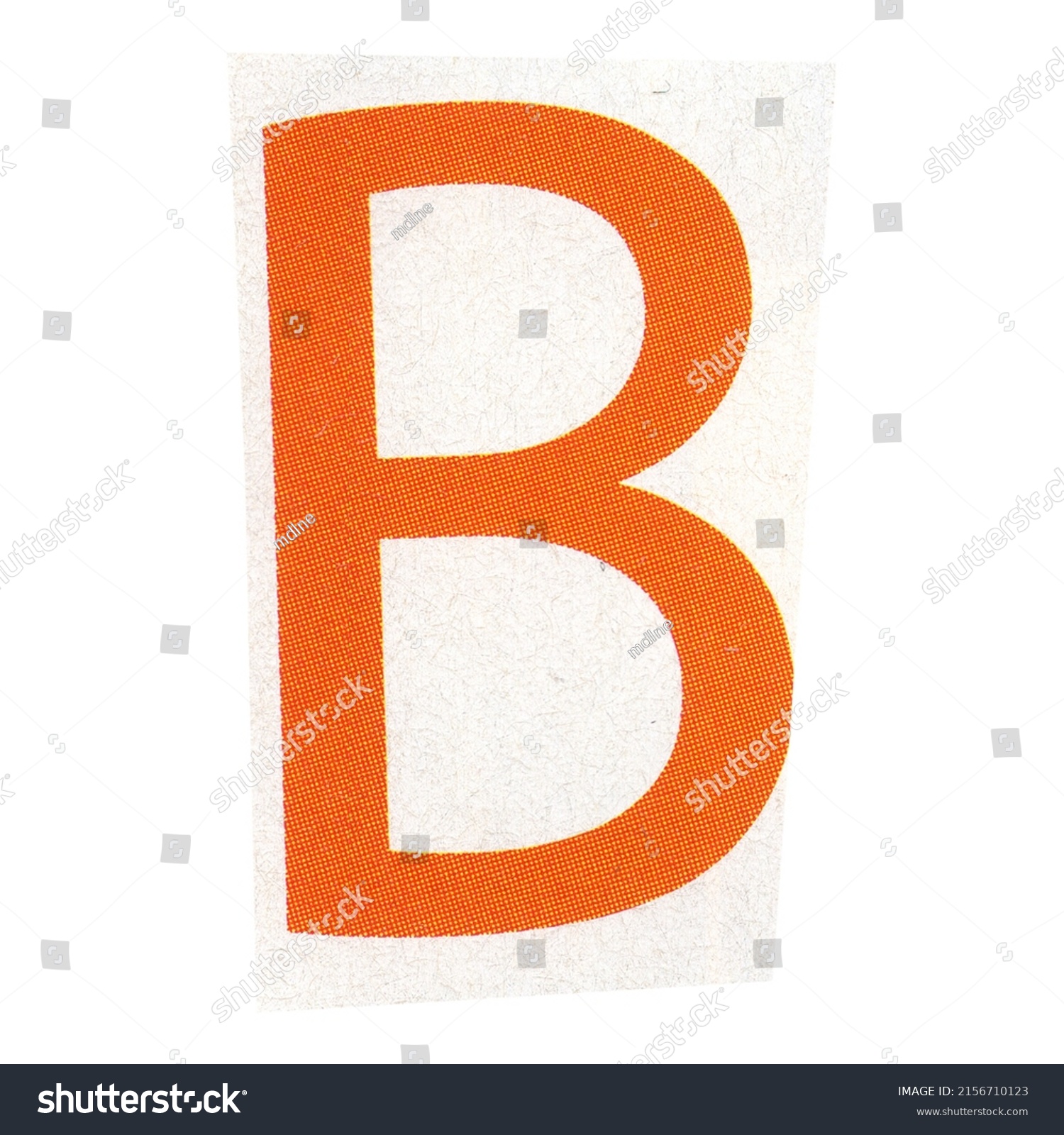 Letter B Magazine Cut Out Font Stock Photo 2156710123 | Shutterstock