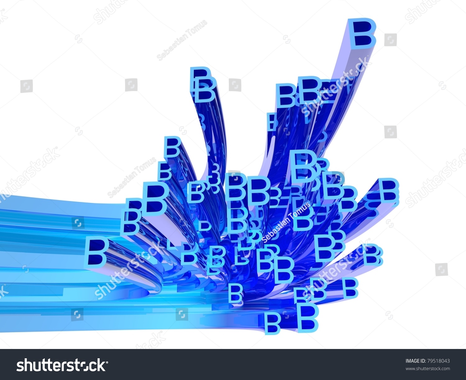 Letter B Optic Fibers Stock Illustration 79518043 | Shutterstock