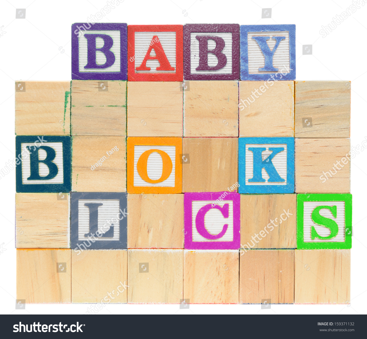 Letter Blocks Spelling Baby Blocks. Isolated On A White Background ...