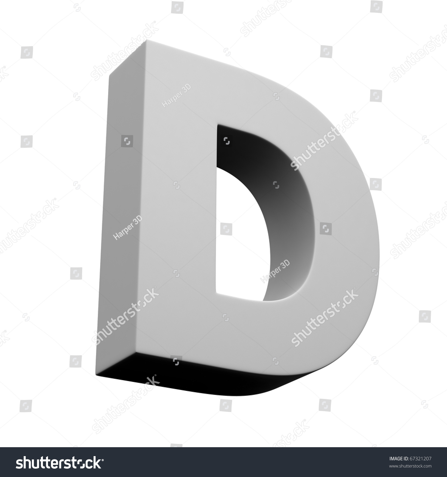 Letter D From Solid Alphabet Set2. There Is A Clipping Path Stock Photo ...