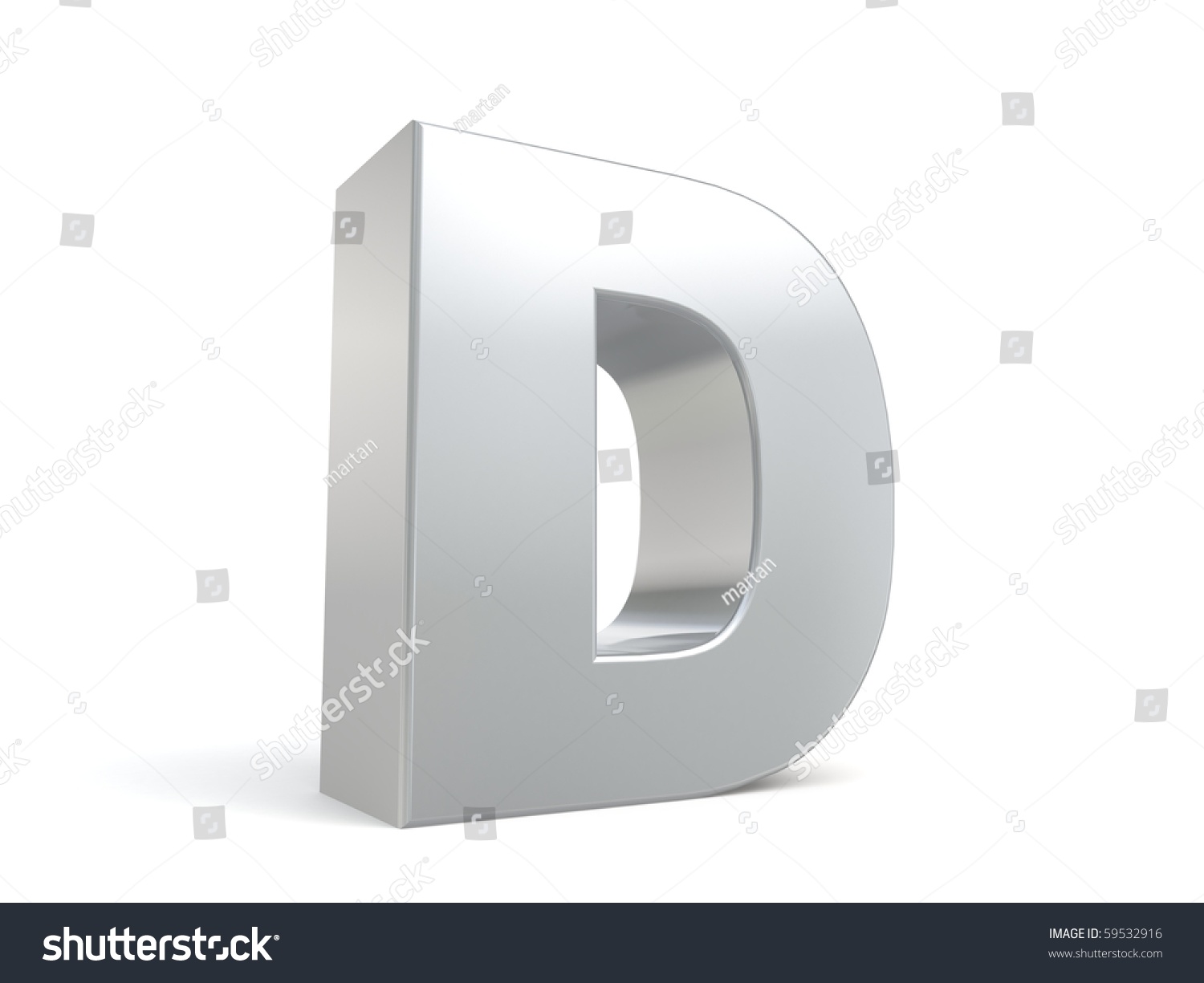 Letter D In Metal Stock Photo 59532916 : Shutterstock