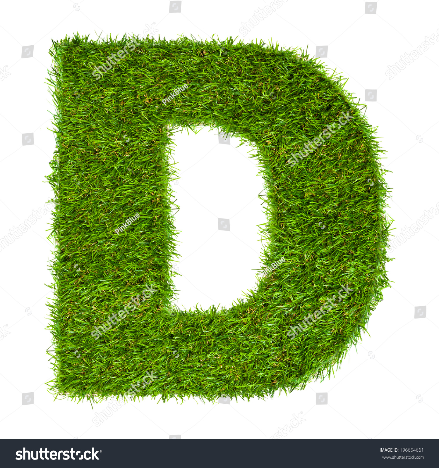 Letter D Made Green Grass Isolated Stock Photo 196654661 - Shutterstock