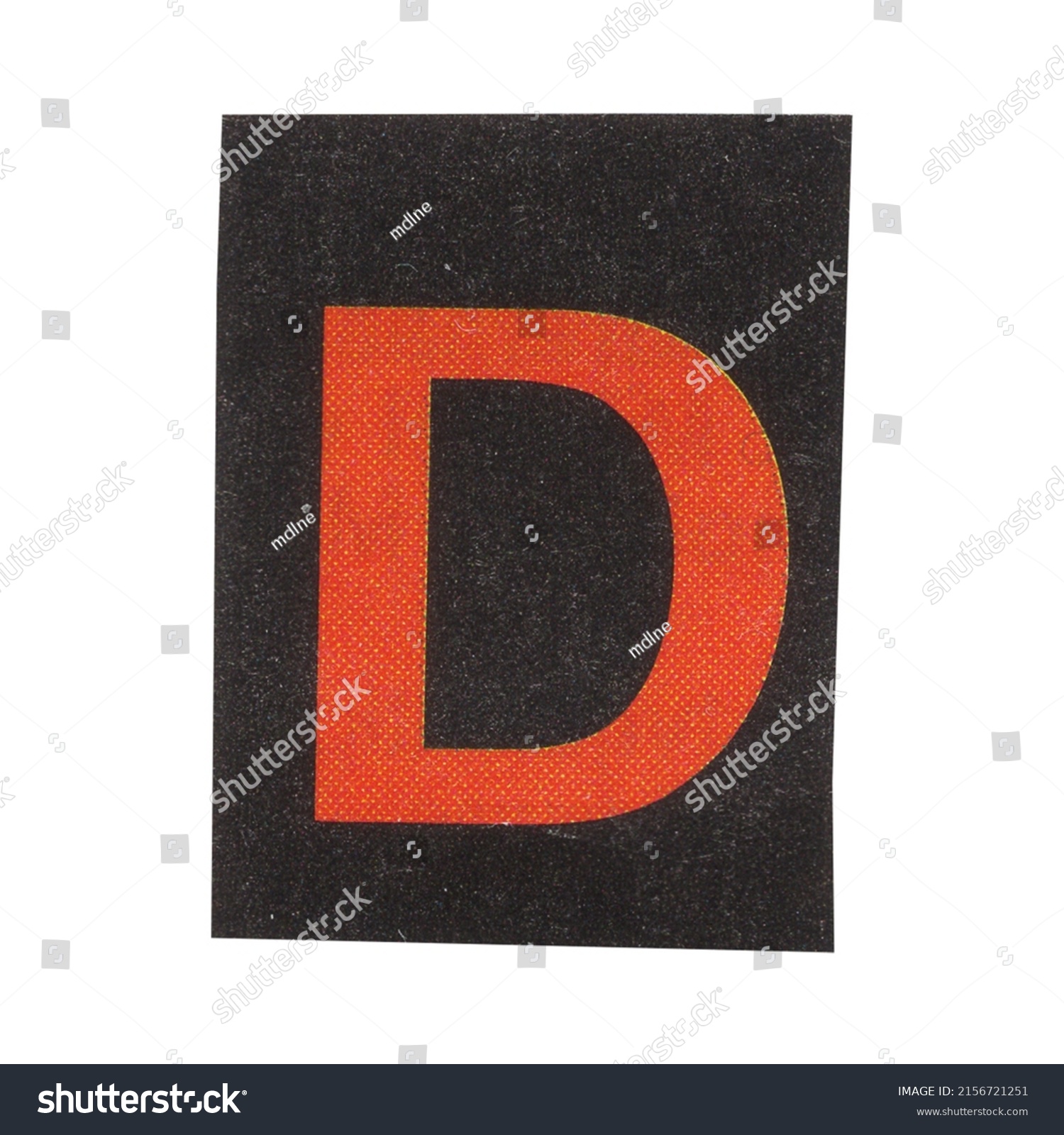 Letter D Magazine Cut Out Font Stock Photo 2156721251 | Shutterstock