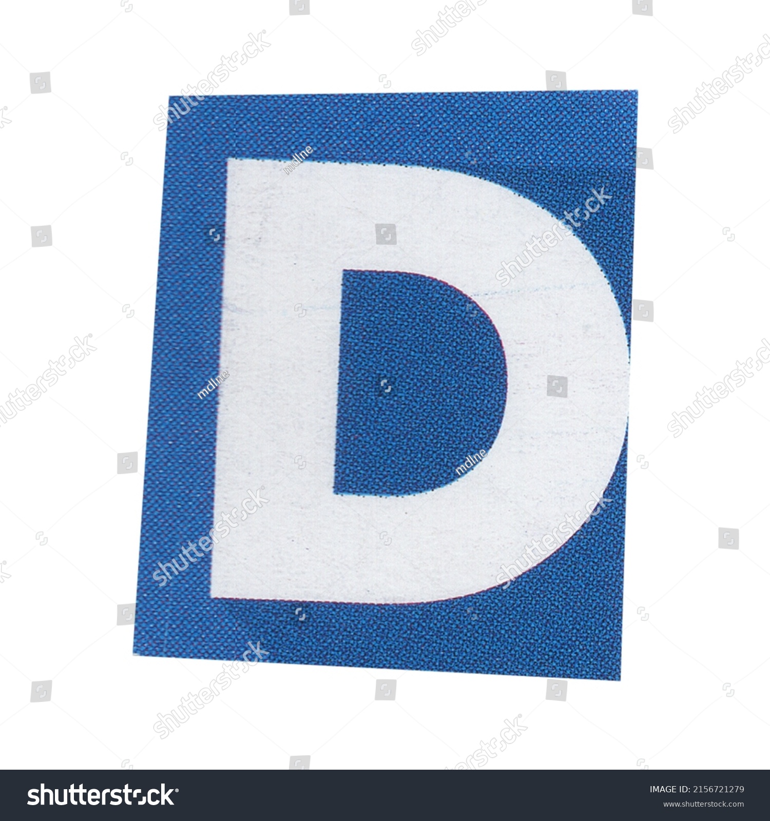 Letter D Magazine Cut Out Font Stock Photo 2156721279 | Shutterstock