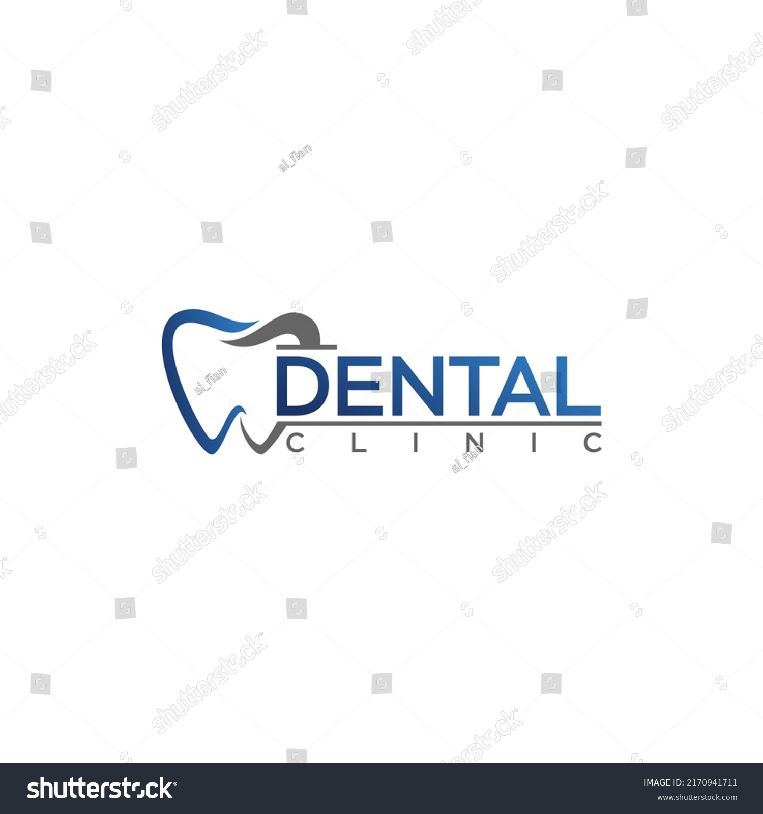 Letter Dental Logo Modern Unique Simple Stock Illustration 2170941711 ...