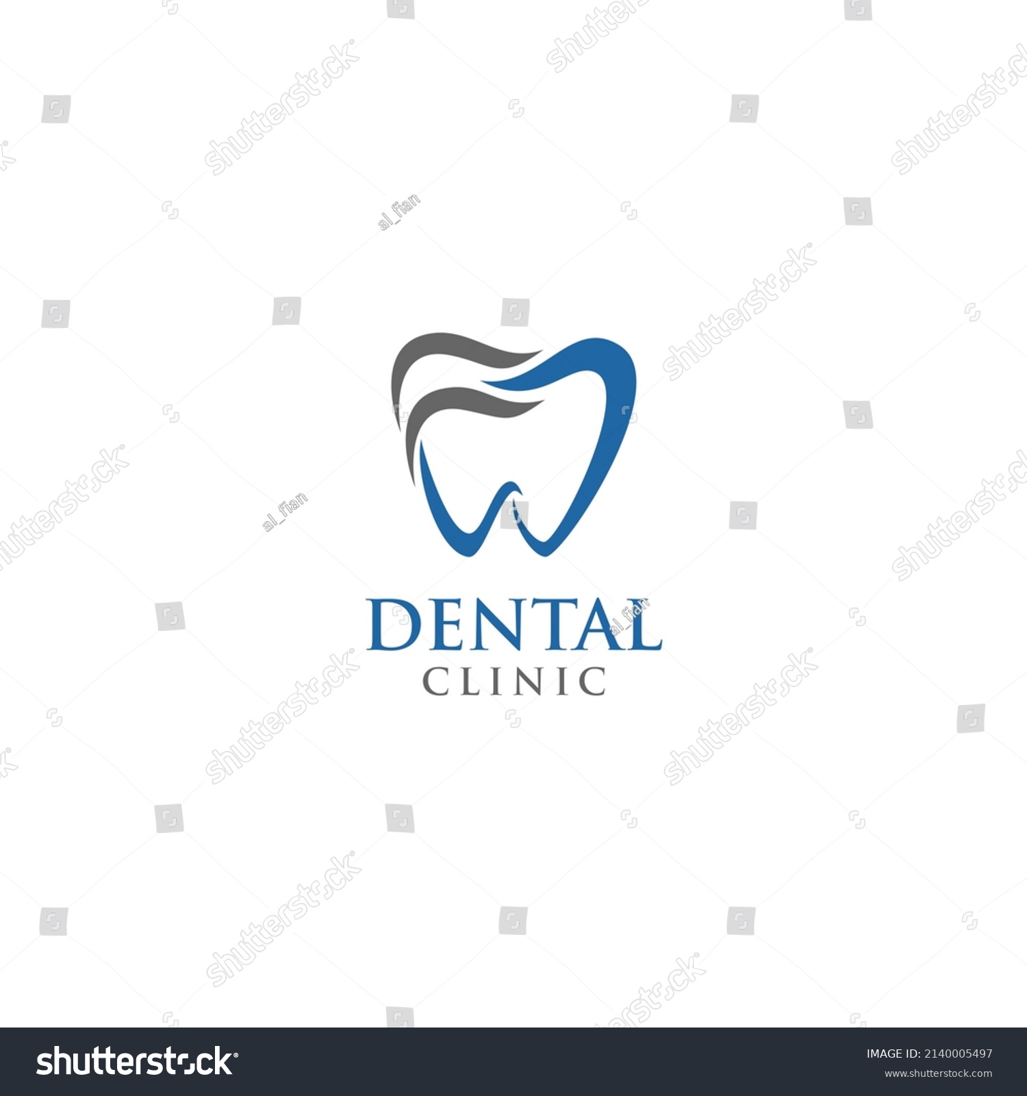 Letter E Tooth Logo Modern Unique Stock Illustration 2140005497 ...