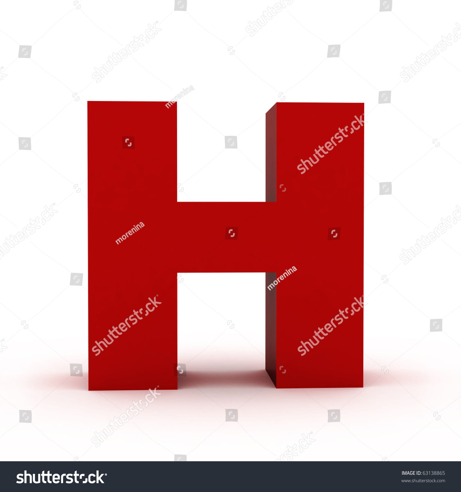 Letter H Stock Photo 63138865 : Shutterstock