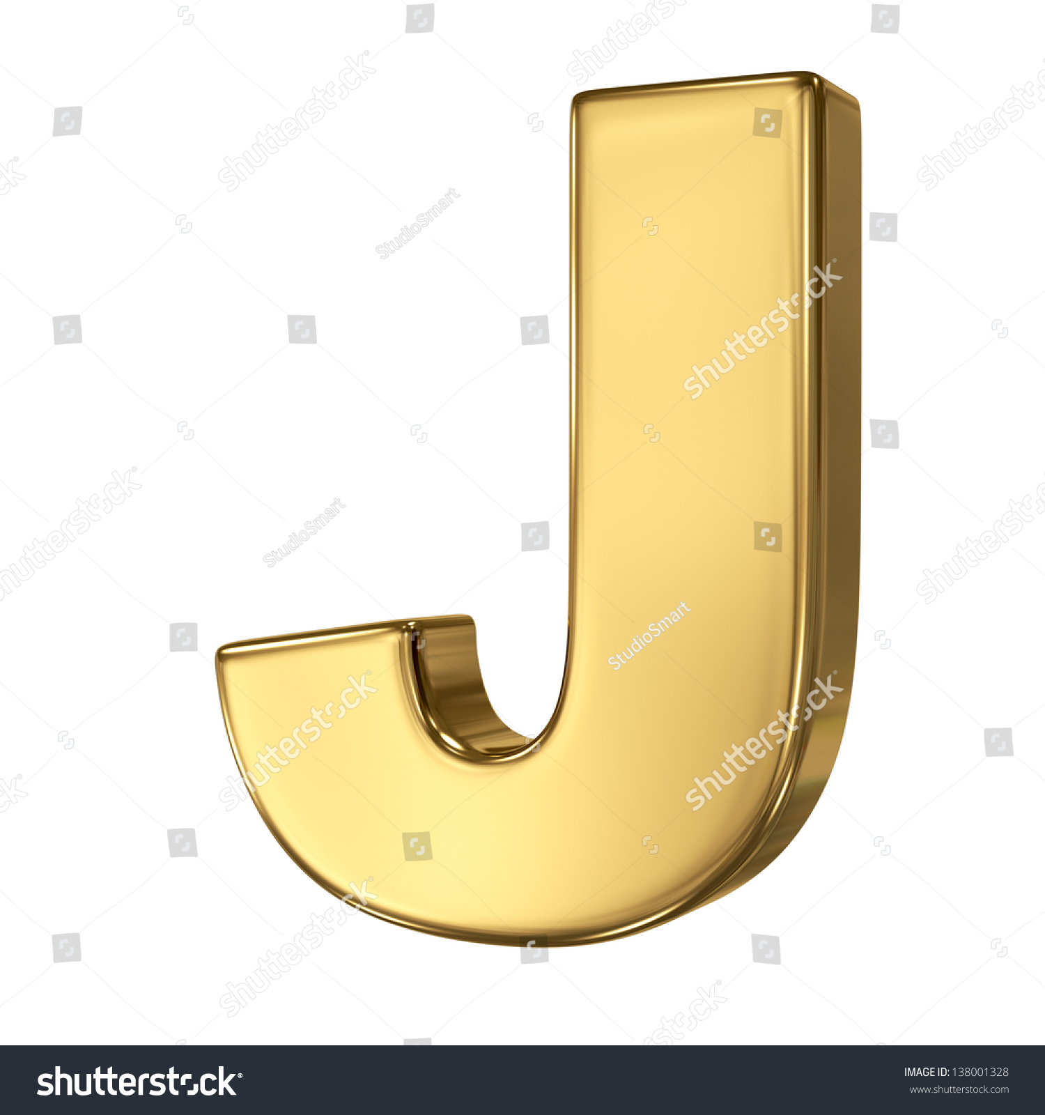 Letter J Gold Solid Alphabet Stock Illustration 138001328 - Shutterstock