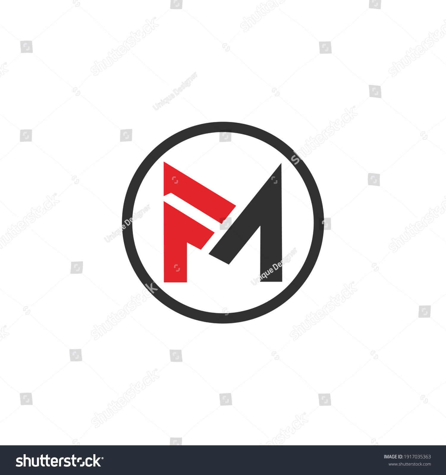 Letter Mf Words Design Your Business Stock Illustration 1917035363 ...