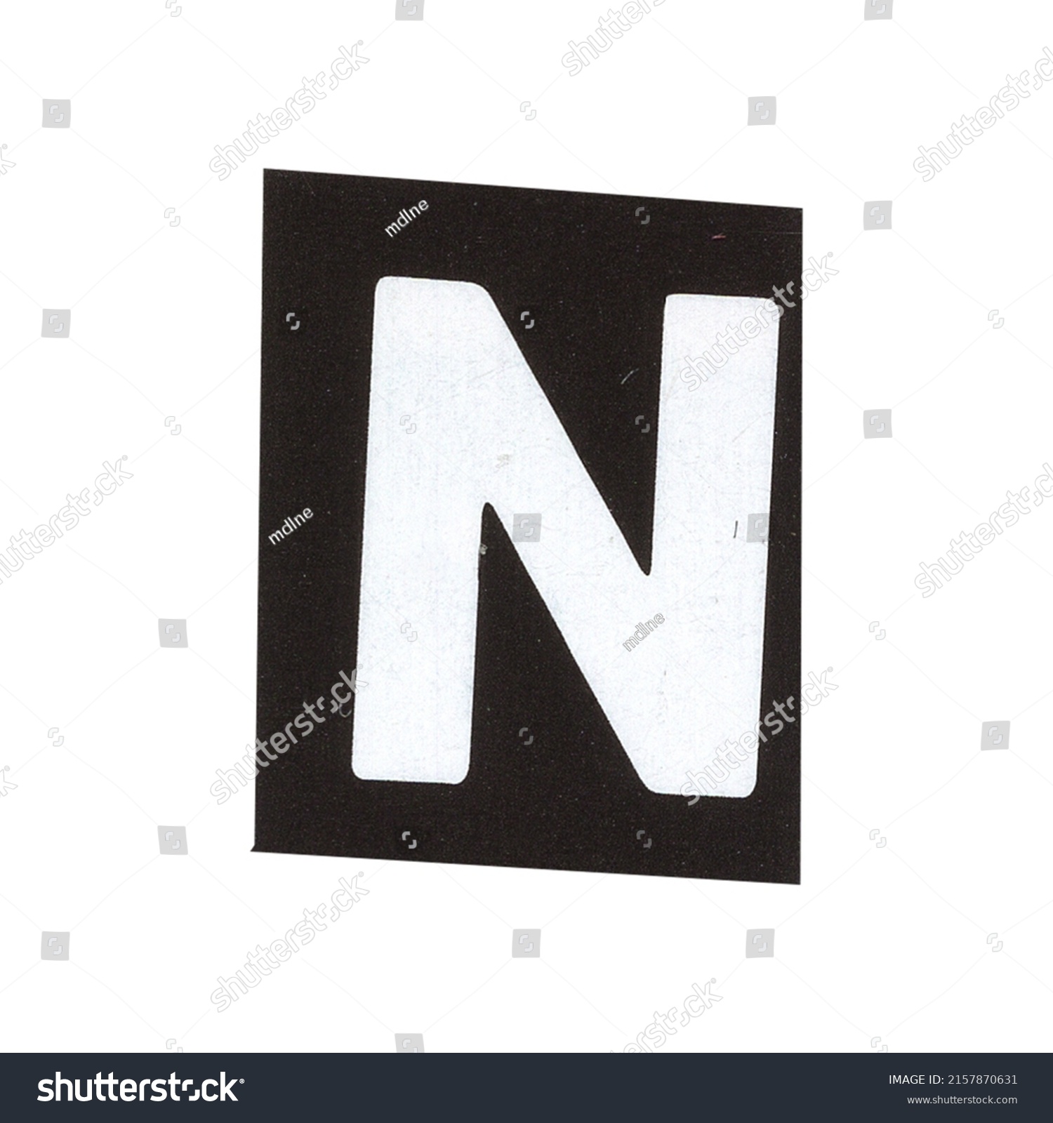 Letter N Magazine Cut Out Font Stock Photo 2157870631 | Shutterstock