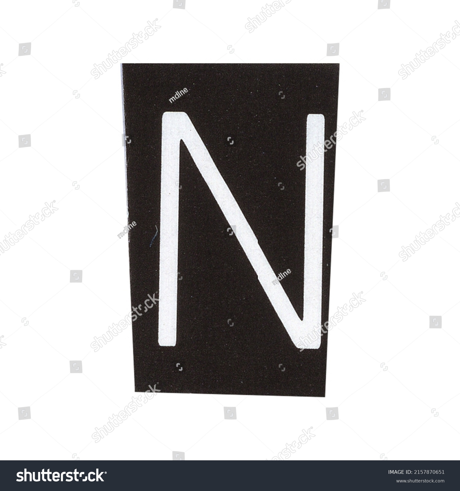 Letter N Magazine Cut Out Font Stock Photo 2157870651 | Shutterstock